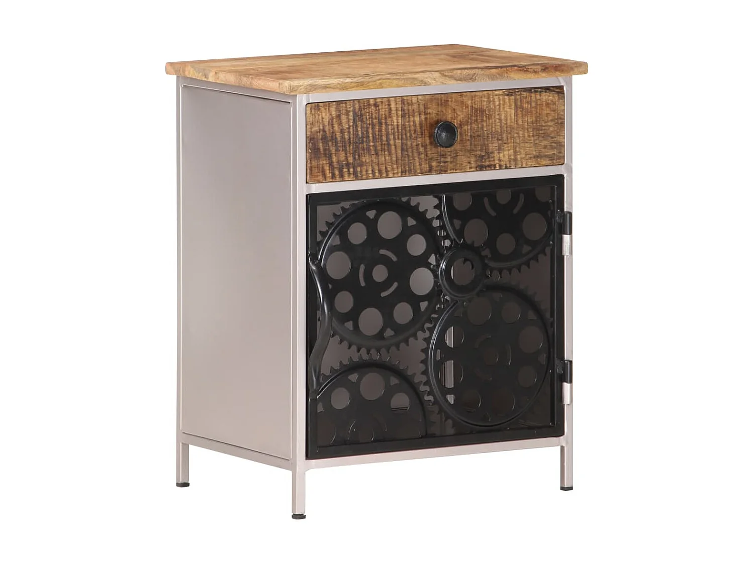 Table de chevet 40x30x50 cm Bois de manguier brut