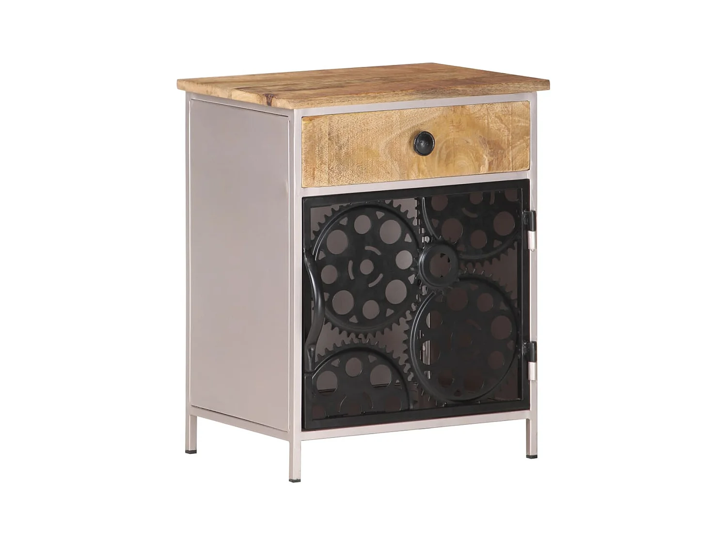 Table de chevet 40x30x50 cm Bois de manguier brut