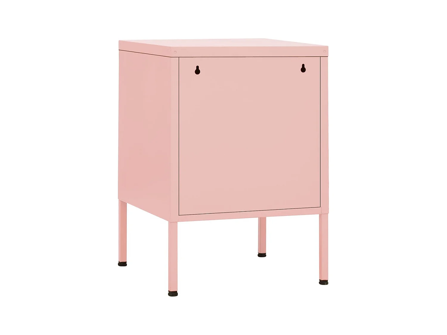 Tables de chevet 2 pièces Rose 35x35x51 cm Acier