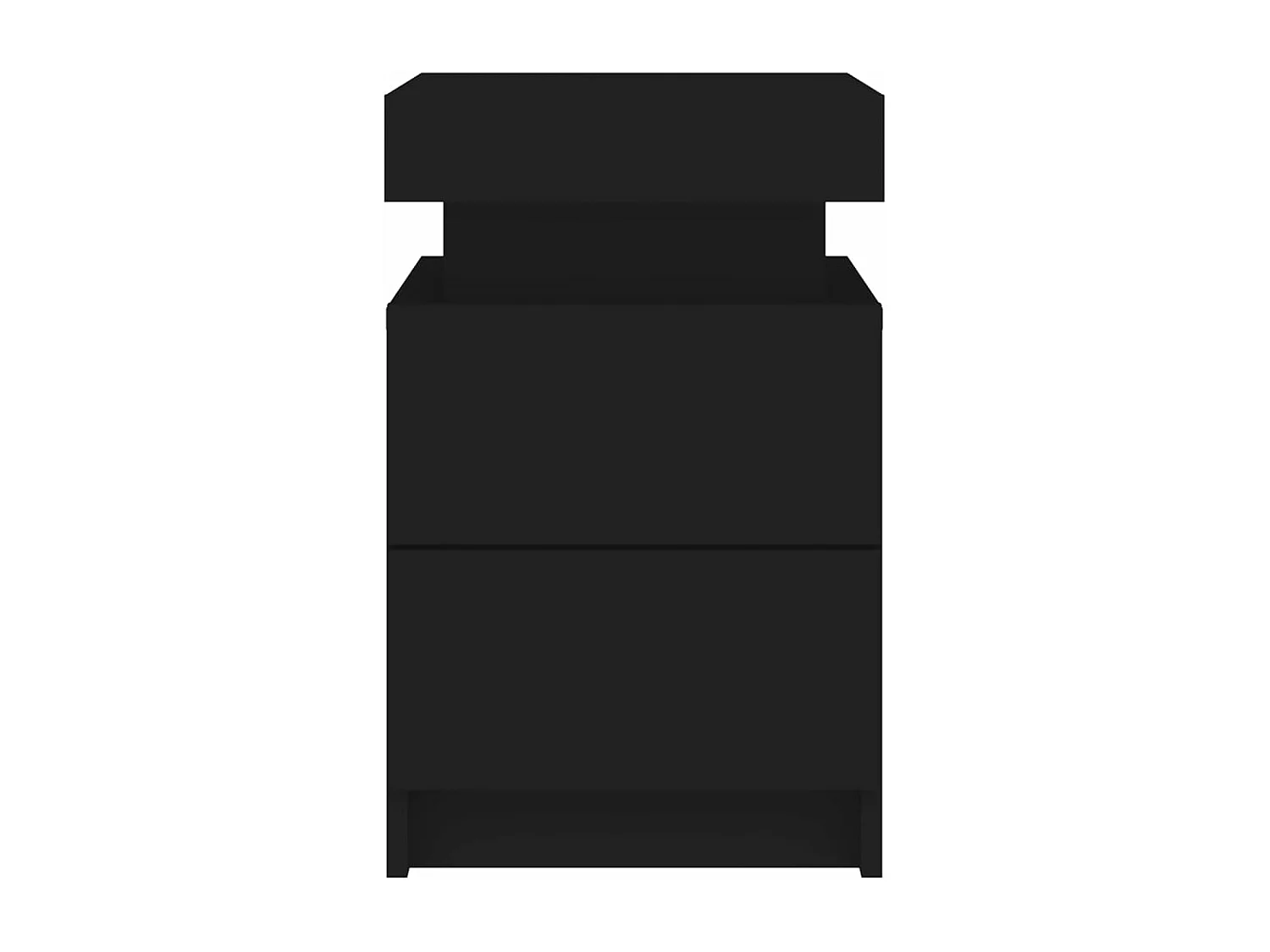 Nachtkastje met LED-verlichting 35x39x55 cm zwart