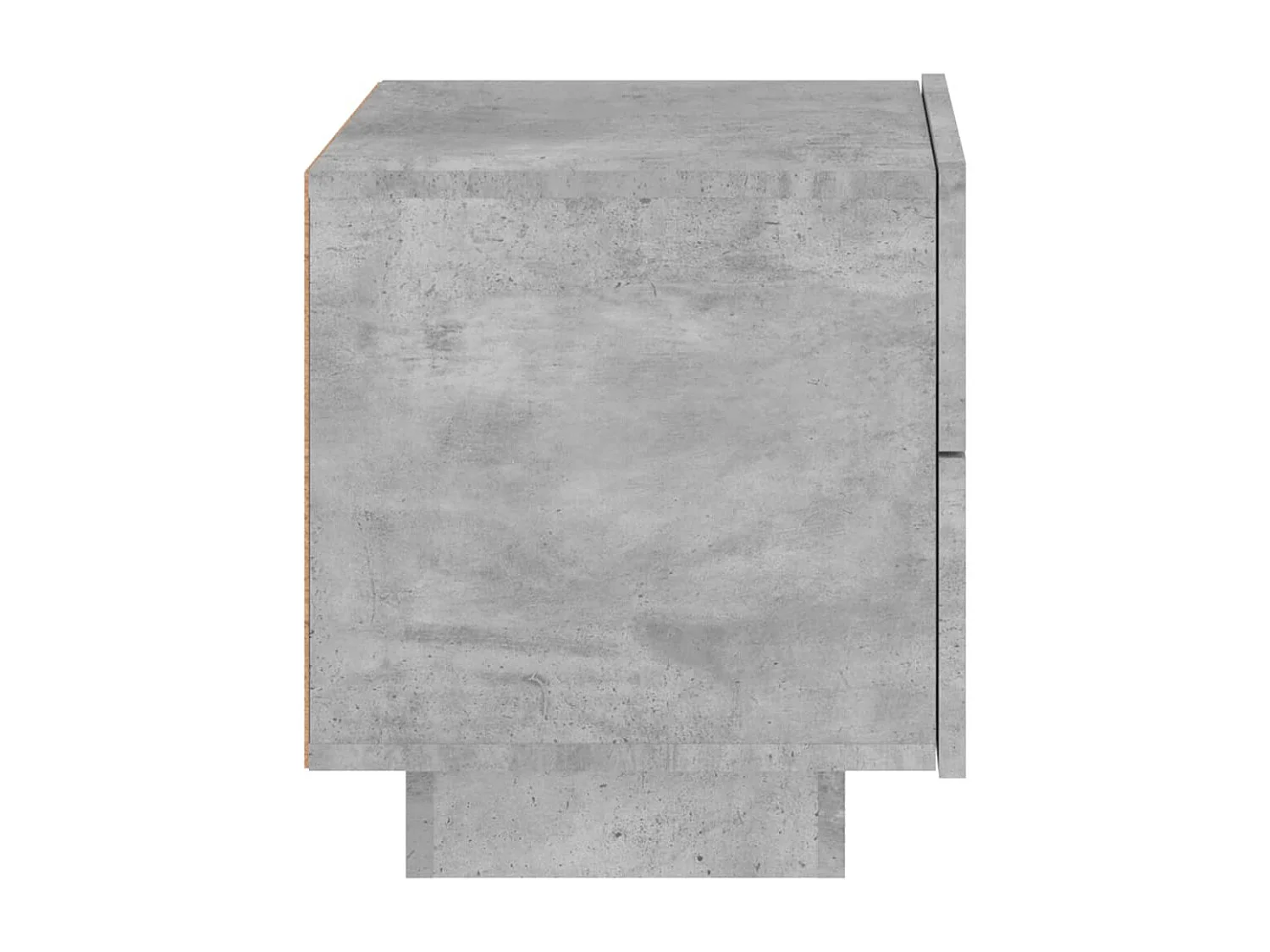 Table de chevet avec lumières LED gris béton 70x36x40,5 cm