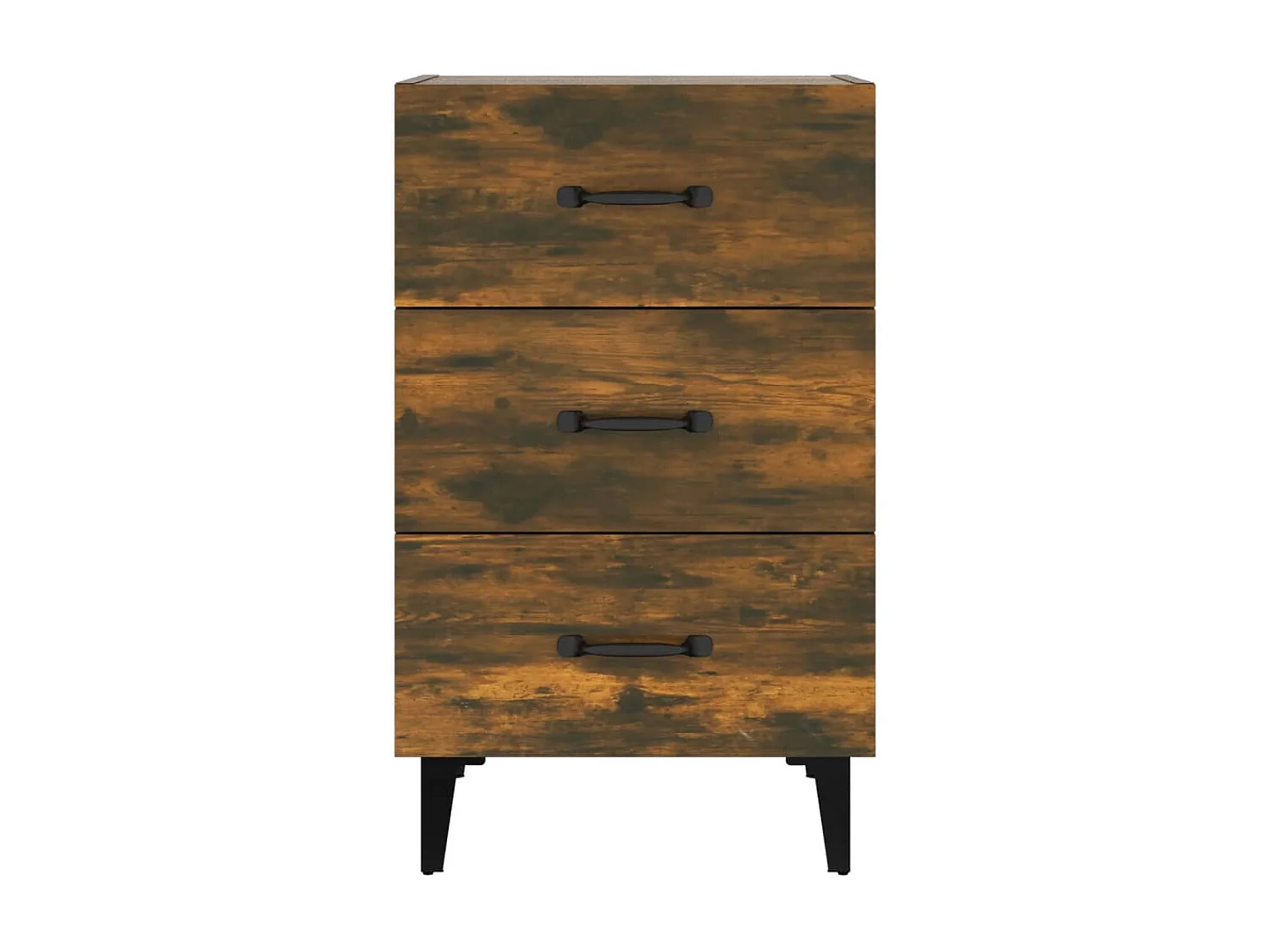 Table de chevet chêne fumé 40x40x66 cm bois d'ingénierie