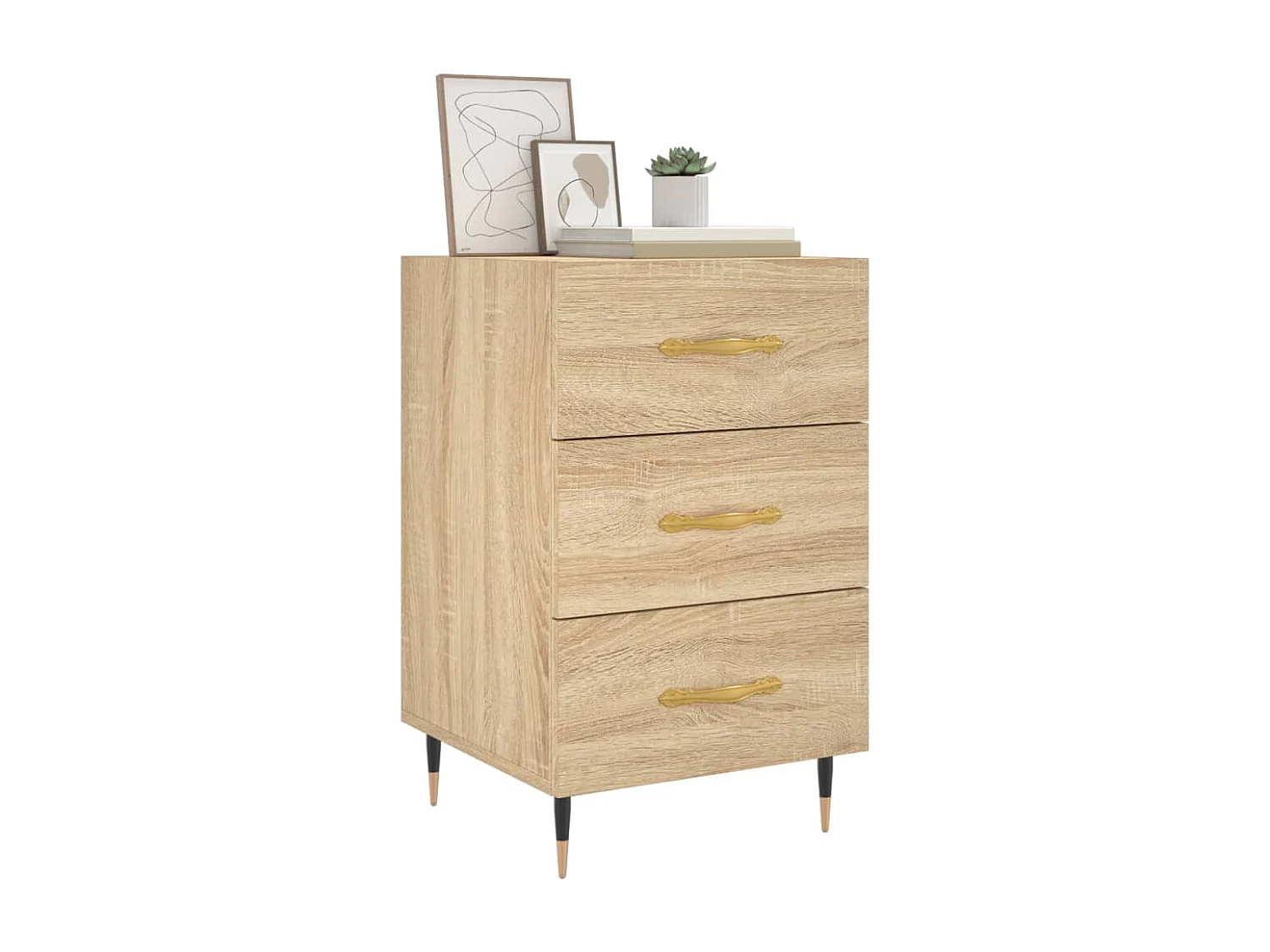 Table de chevet chêne sonoma 40x40x66 cm bois d'ingénierie