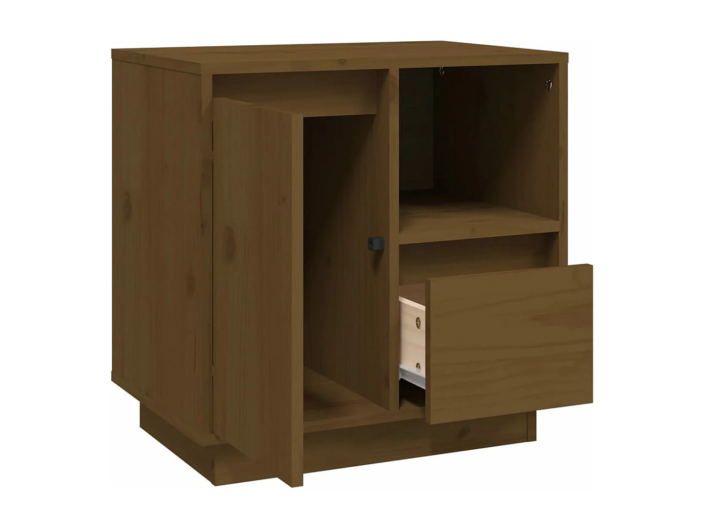 Mesitas noche 2 unidades madera maciza pino marrón miel 50x34x50 cm