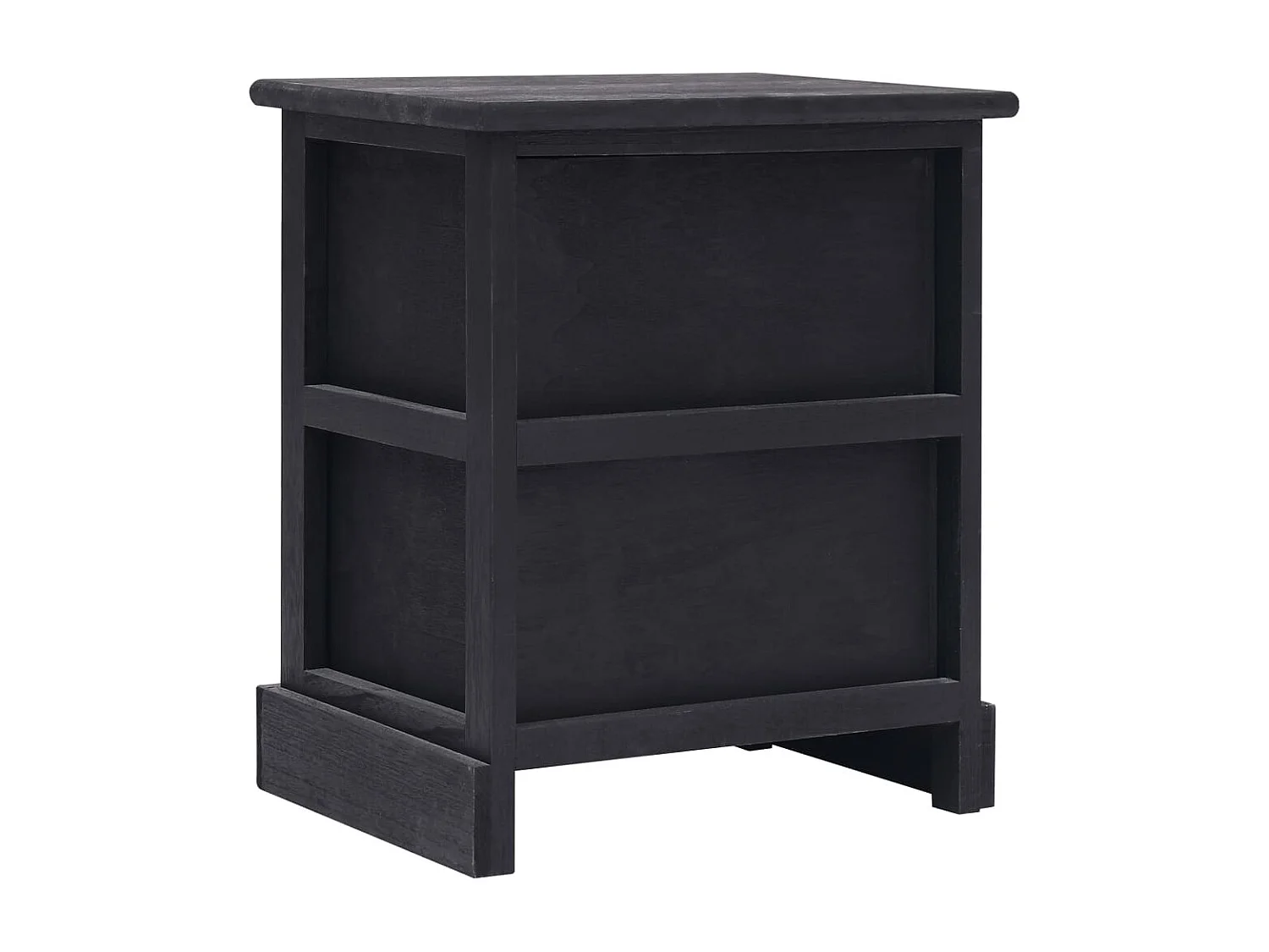 Nachtkastjes 2 st 38x28x45 cm paulowniahout zwart