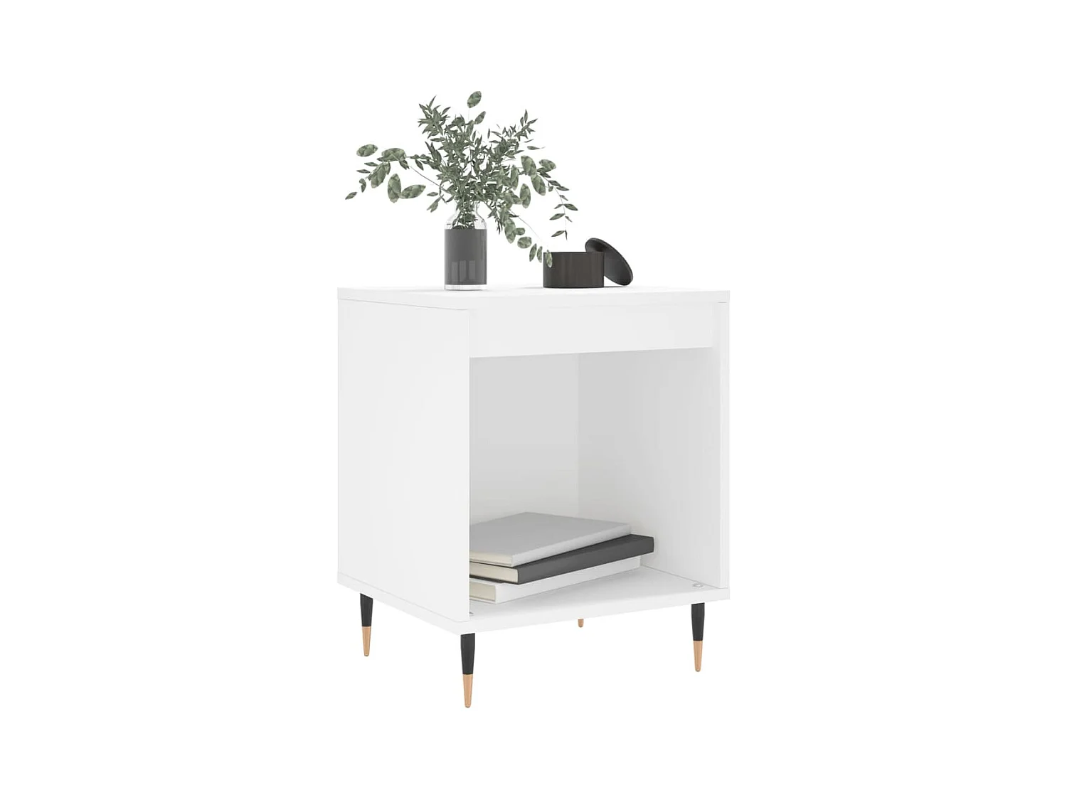 Table de chevet Blanc 40x35x50 cm Bois d’ingénierie