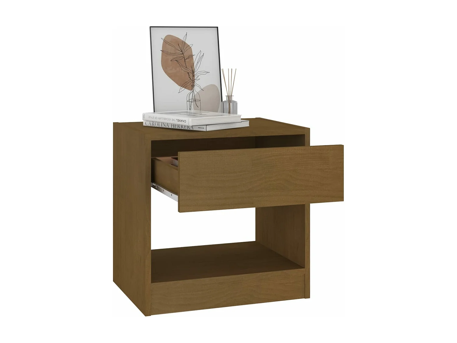 Mesas de cabeceira 2 peças 40x31x40 cm pinho maciço castanho mel