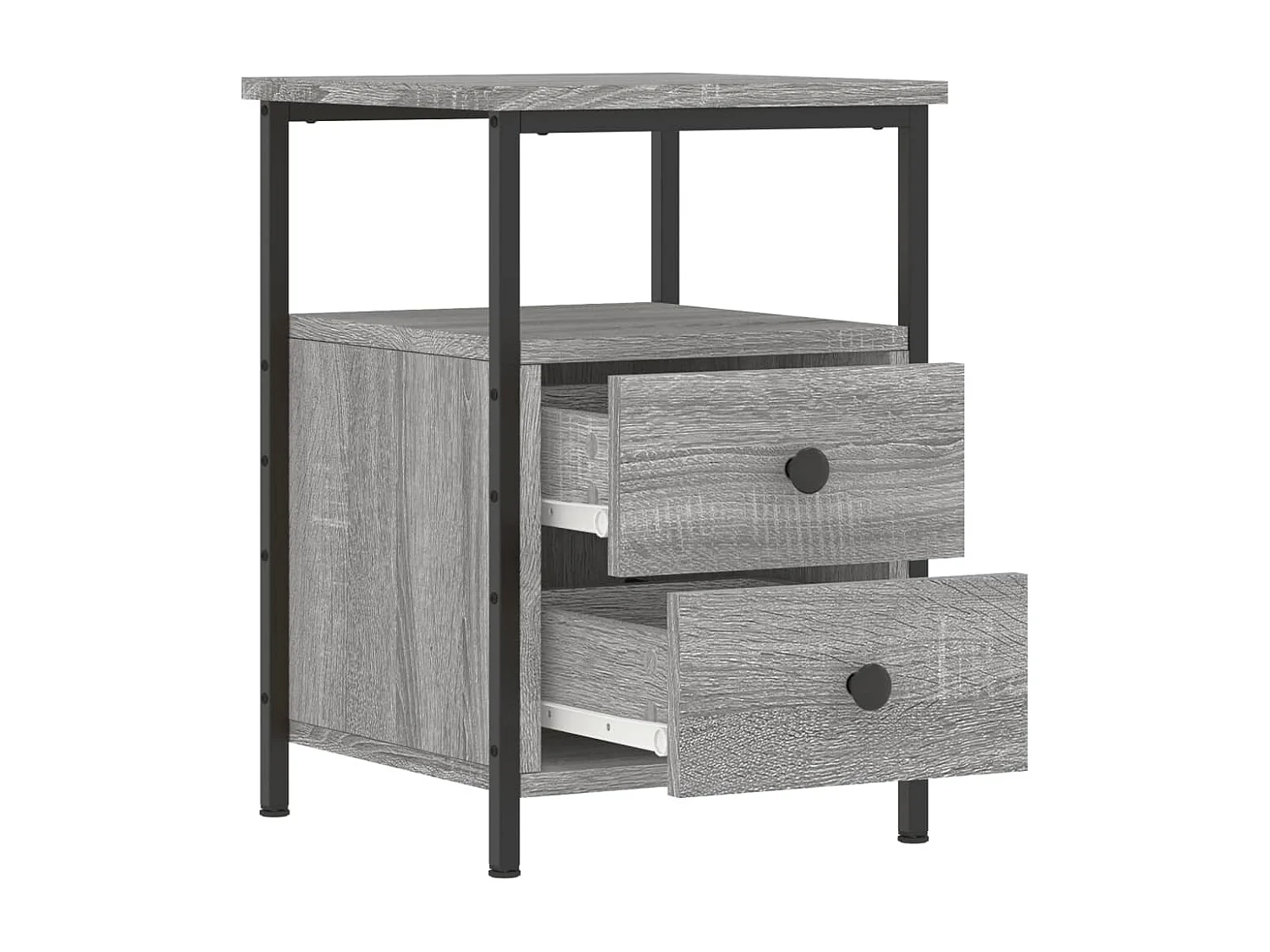 Tables de chevet 2 pièces sonoma gris 34x35,5x50cm bois ingénierie