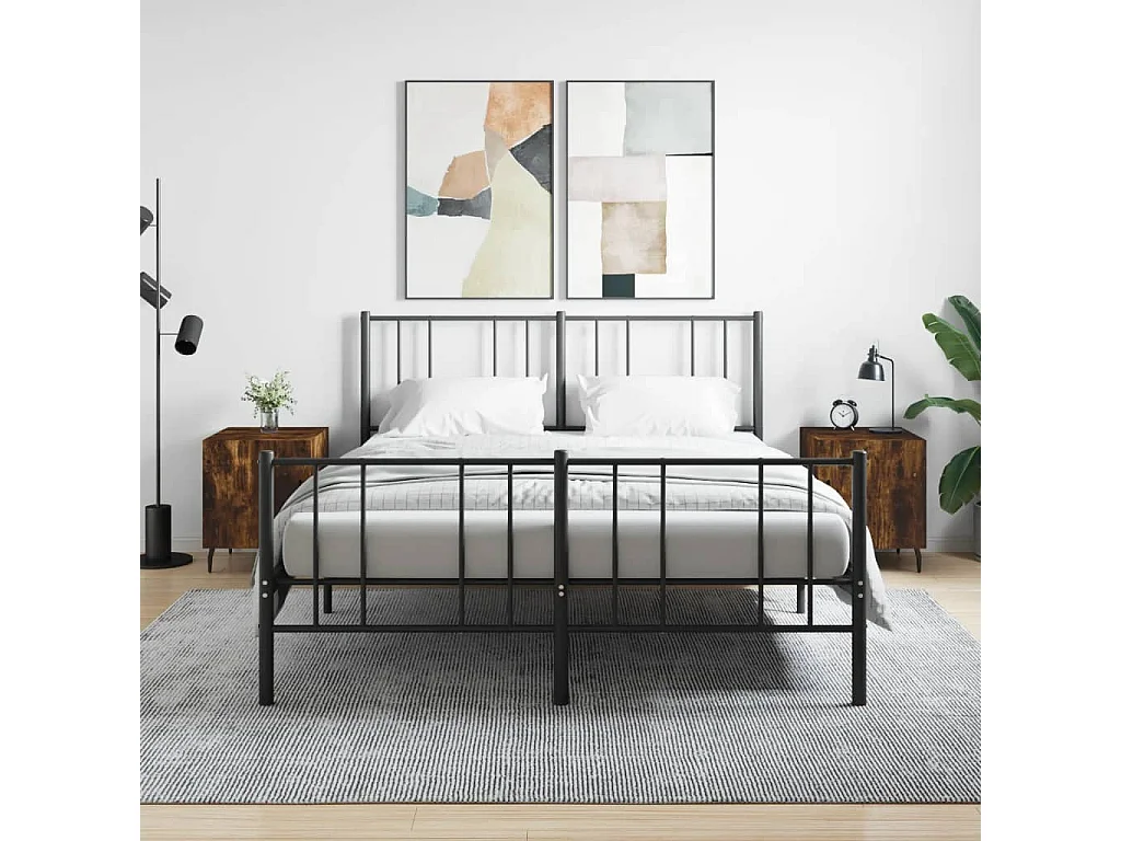 Tables de chevet 2 pièces chêne fumé 40x40x50 cm bois d'ingénierie