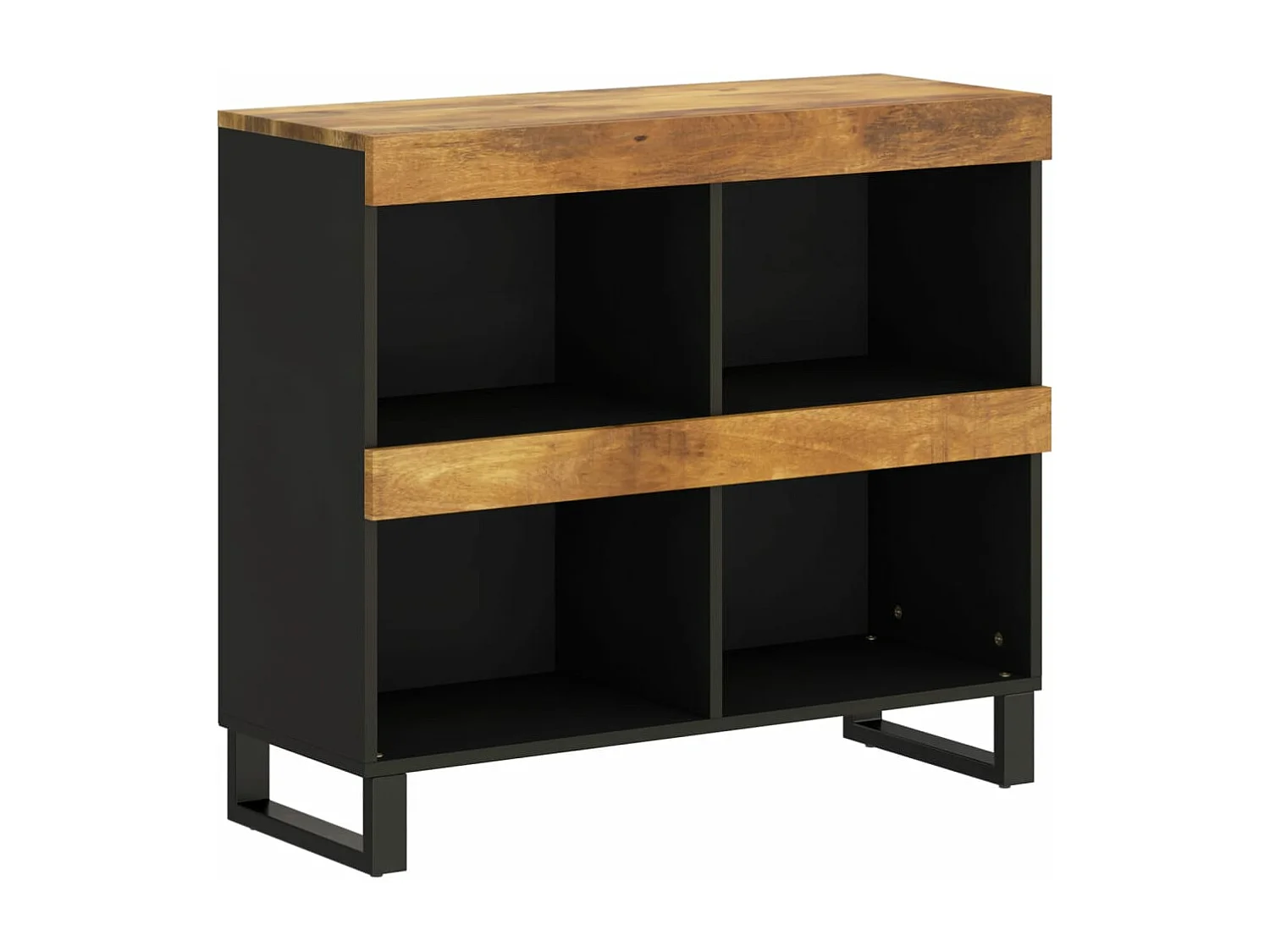 Armario auxiliar de madera maciza de mango 85x33x75 cm