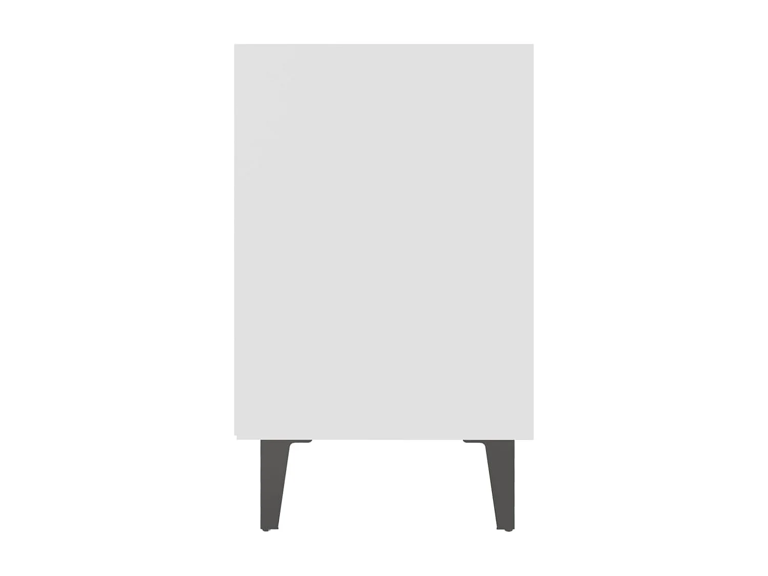 Table de chevet avec pieds en métal Blanc 40x30x50 cm