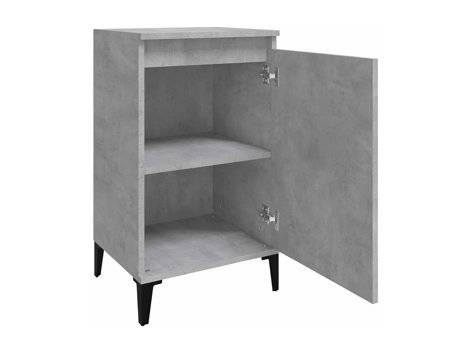 Table de chevet gris béton 40x35x70 cm bois d'ingénierie