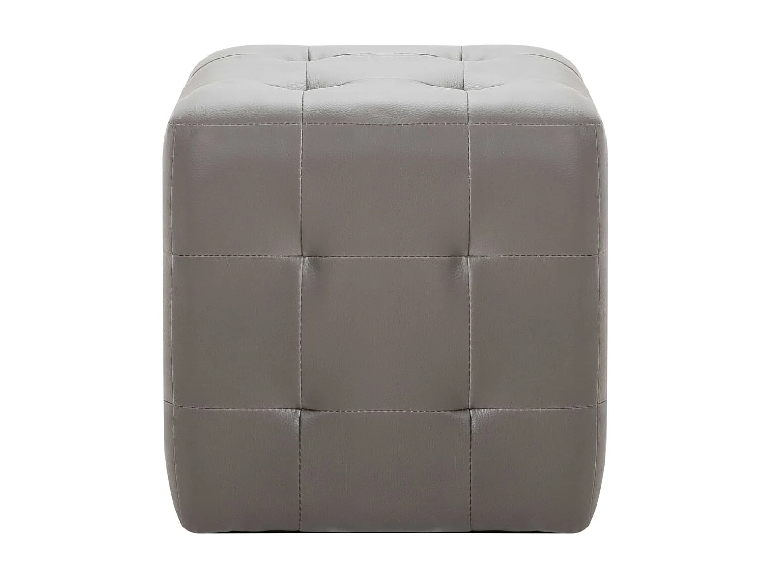 2 pièces Tables de chevet Gris 30x30x30 cm Similicuir