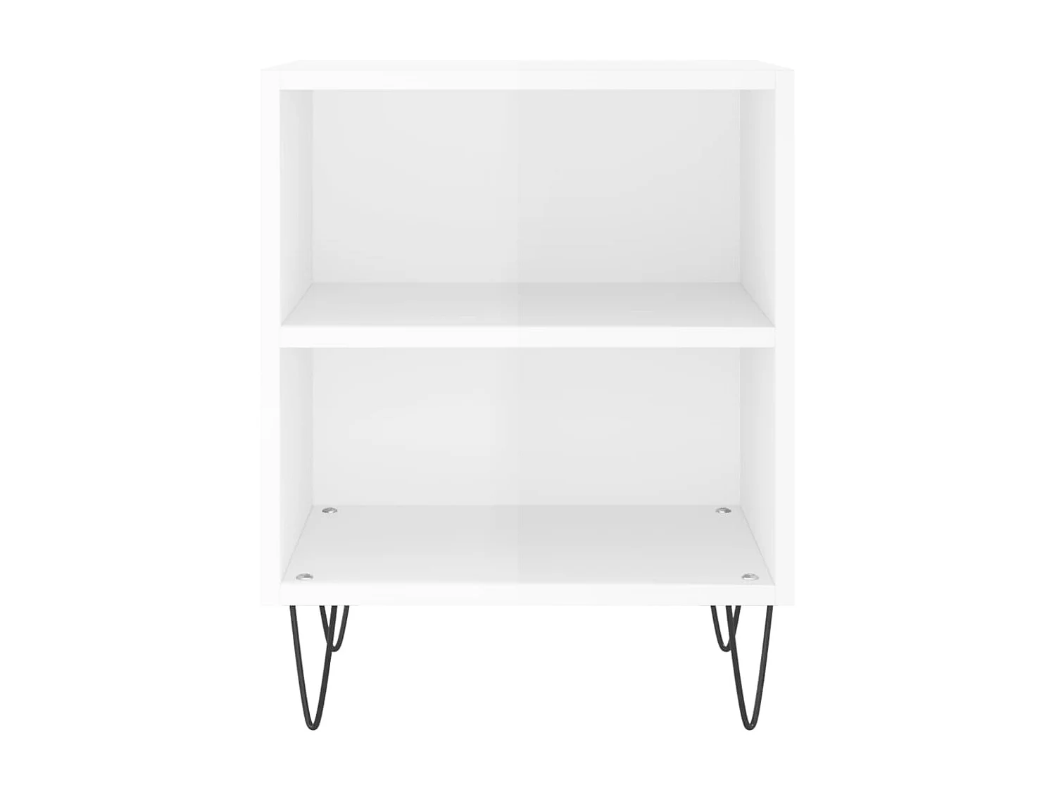 Table de chevet blanc brillant 40x30x50 cm bois d’ingénierie