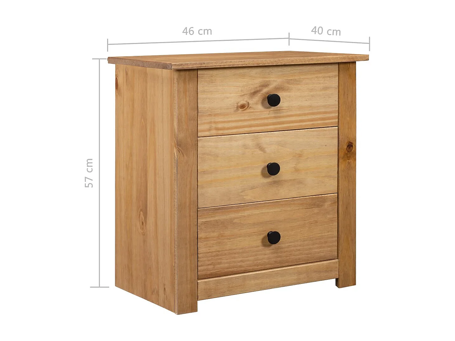 Nachtkastje Panama Range 46x40x57 cm grenenhout