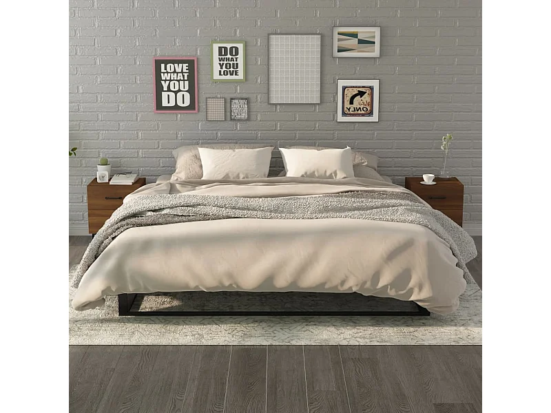 Mesas de cabeceira 2 peças 40x35x47,5 cm cor carvalho castanho