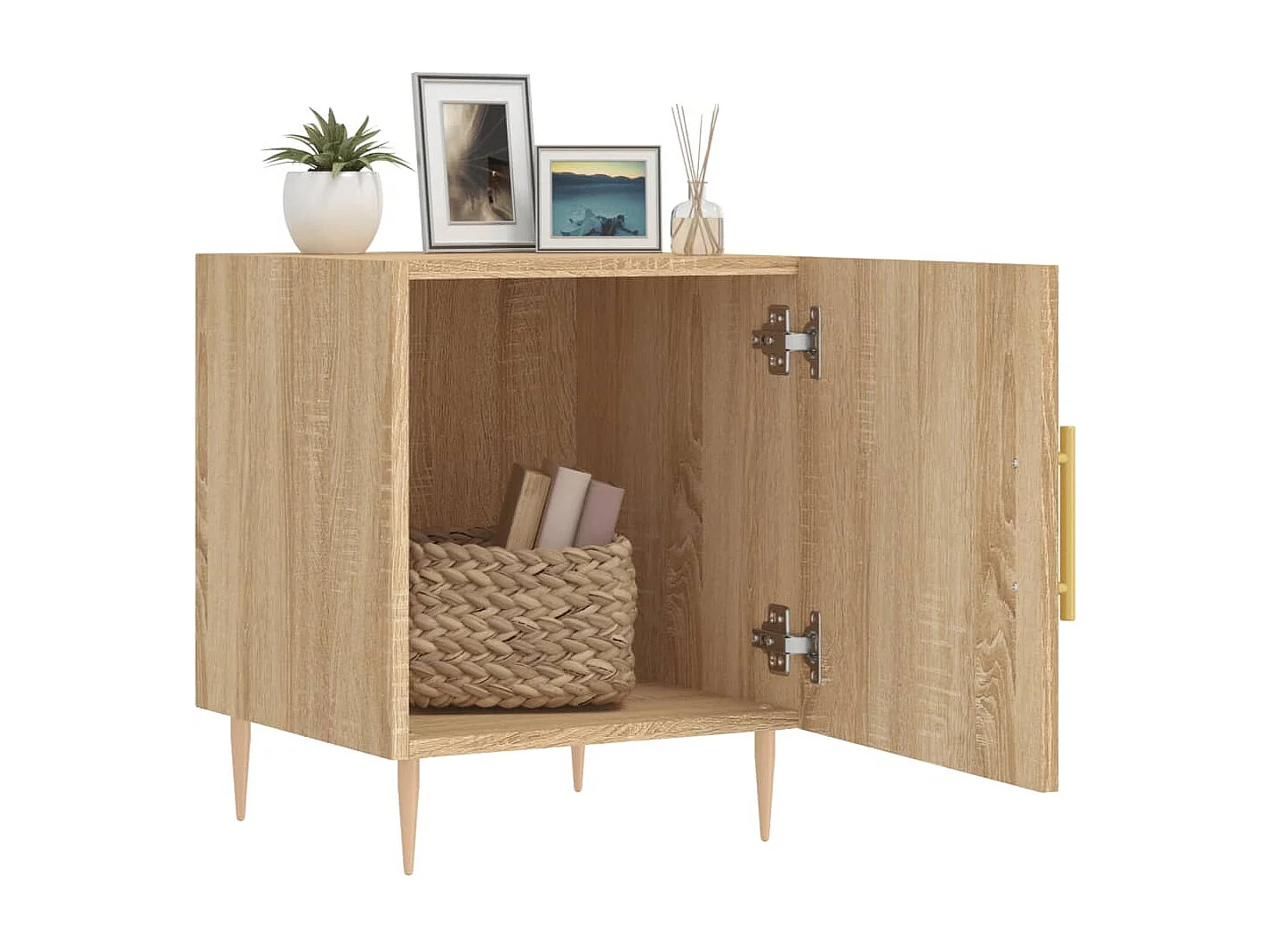 Tables de chevet 2 pièces chêne sonoma 40x40x50 cm bois ingénierie