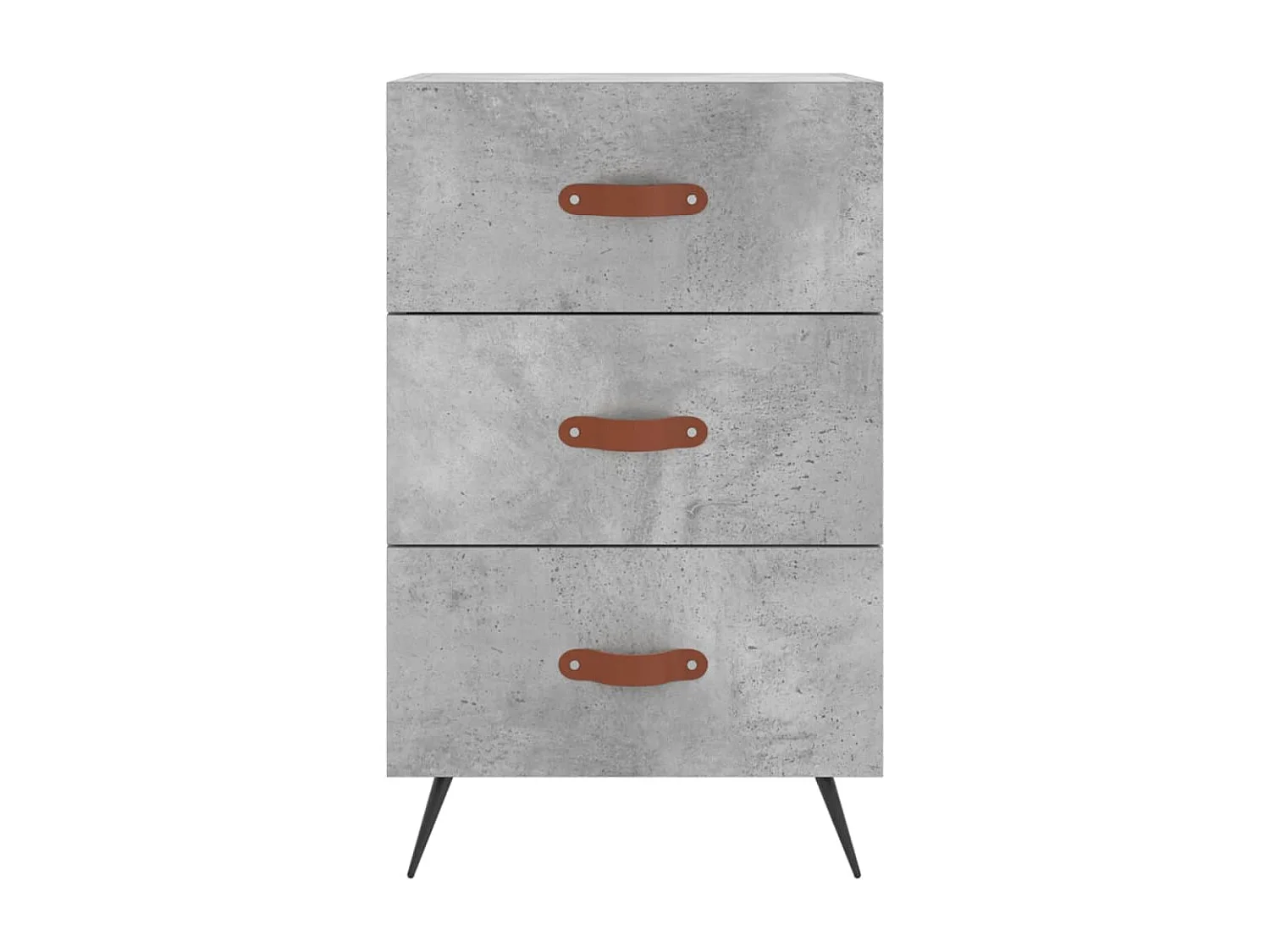 Mesita de noche madera de ingeniería gris hormigón 40x40x66 cm