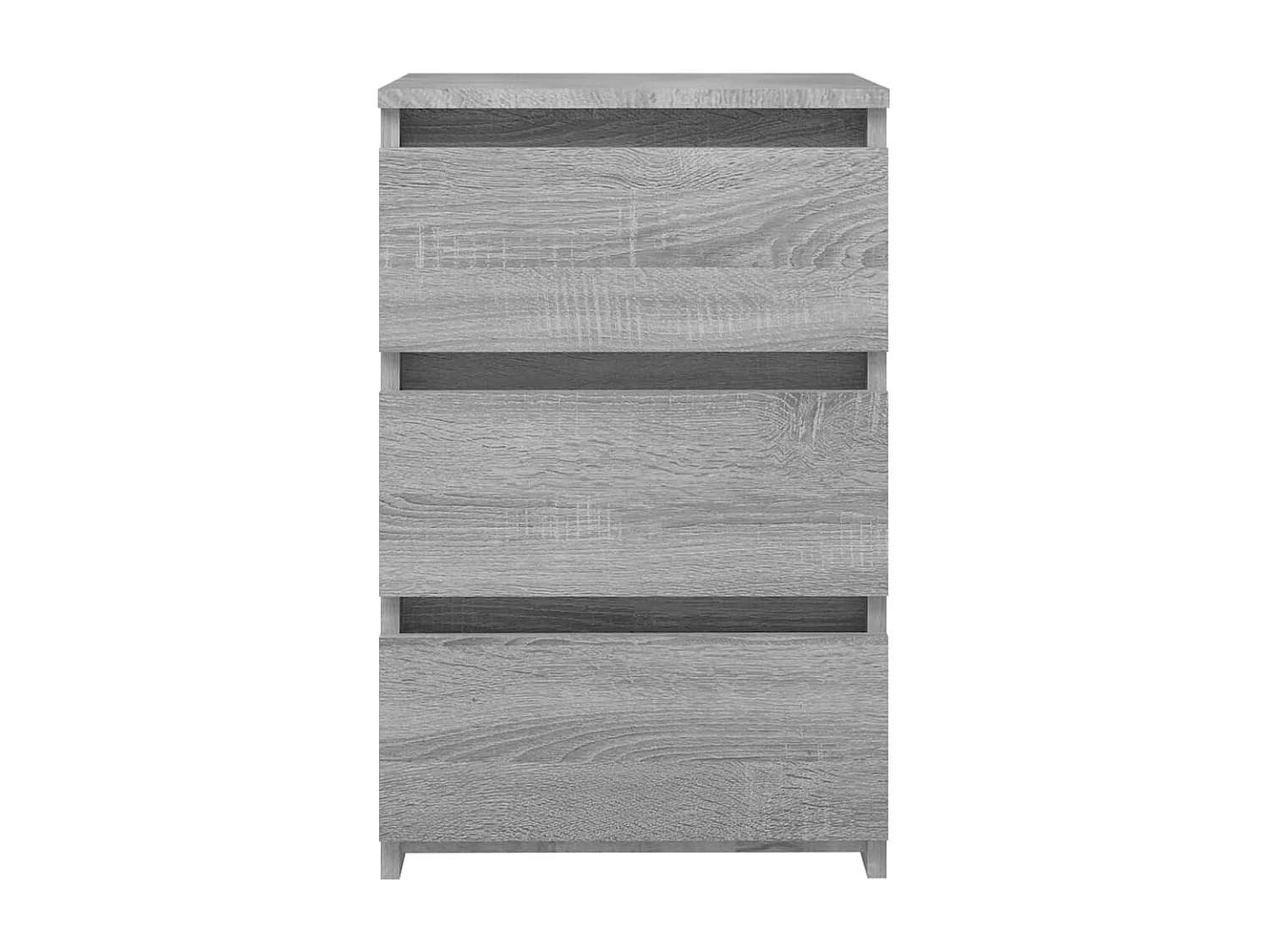 Mesita de noche madera contrachapada gris Sonoma 40x35x62,5 cm