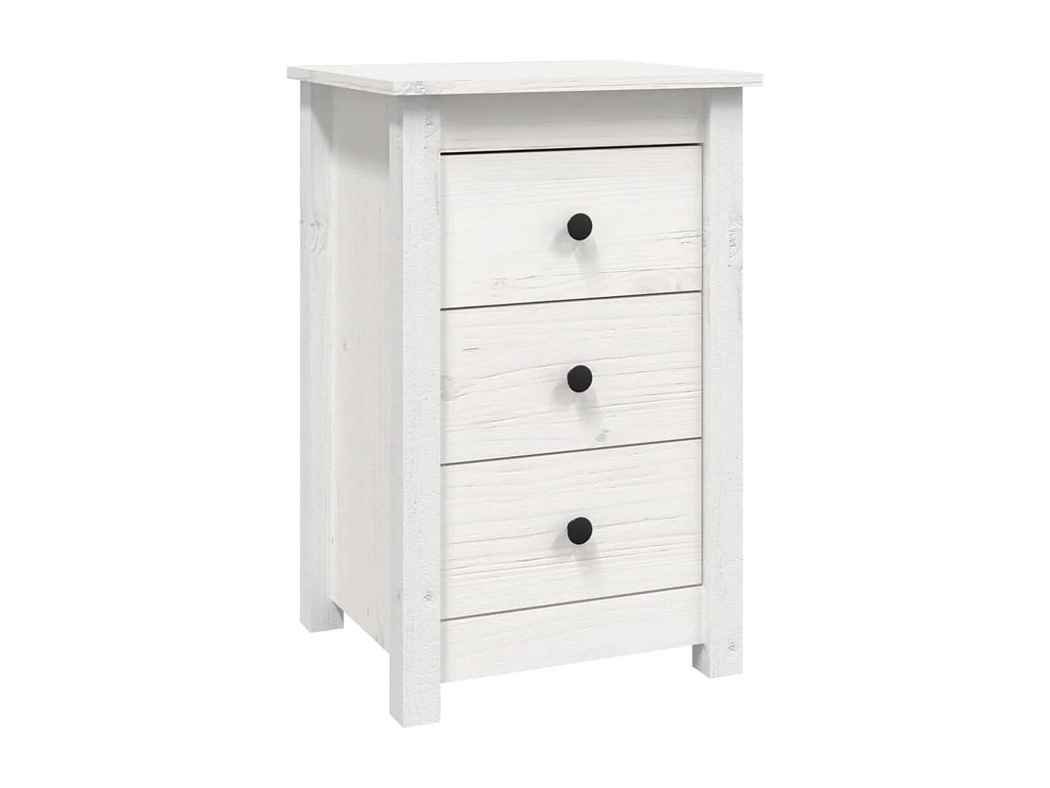 Mesitas de noche 2 unidades madera maciza pino blanco 40x35x61,5 cm