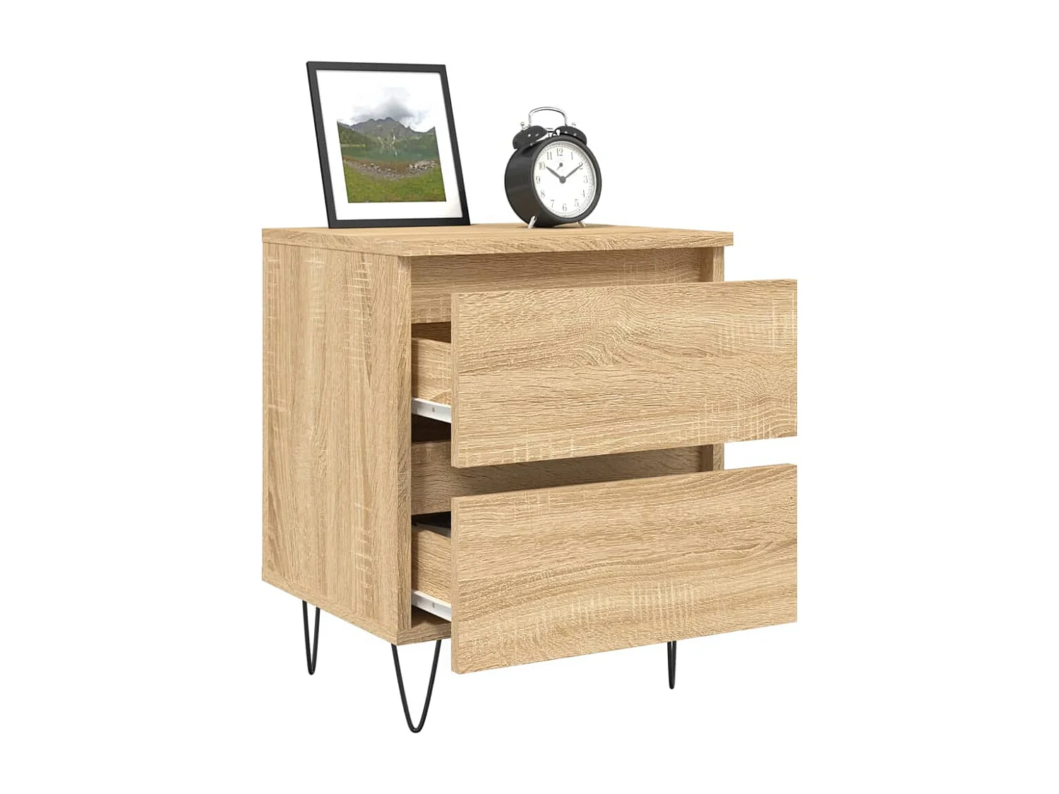 Table de chevet chêne sonoma 40x35x50 cm bois d’ingénierie