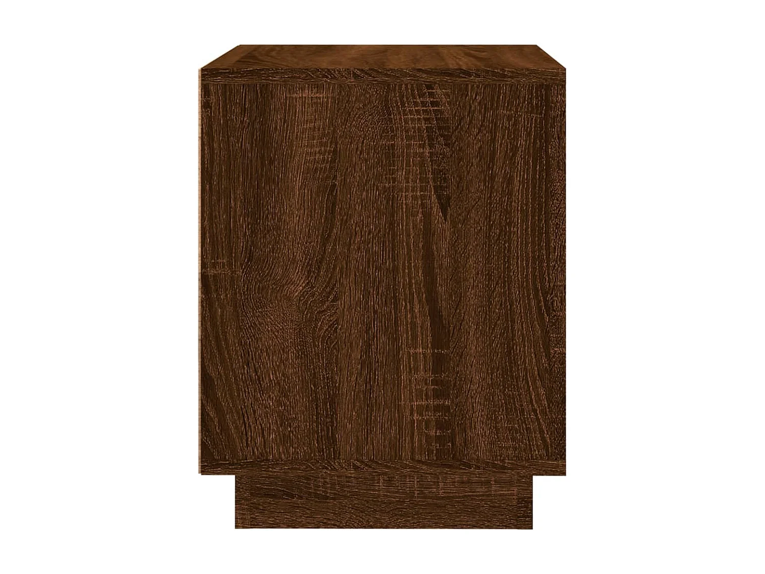 Mesita de noche madera contrachapada marrón roble 44x35x45 cm