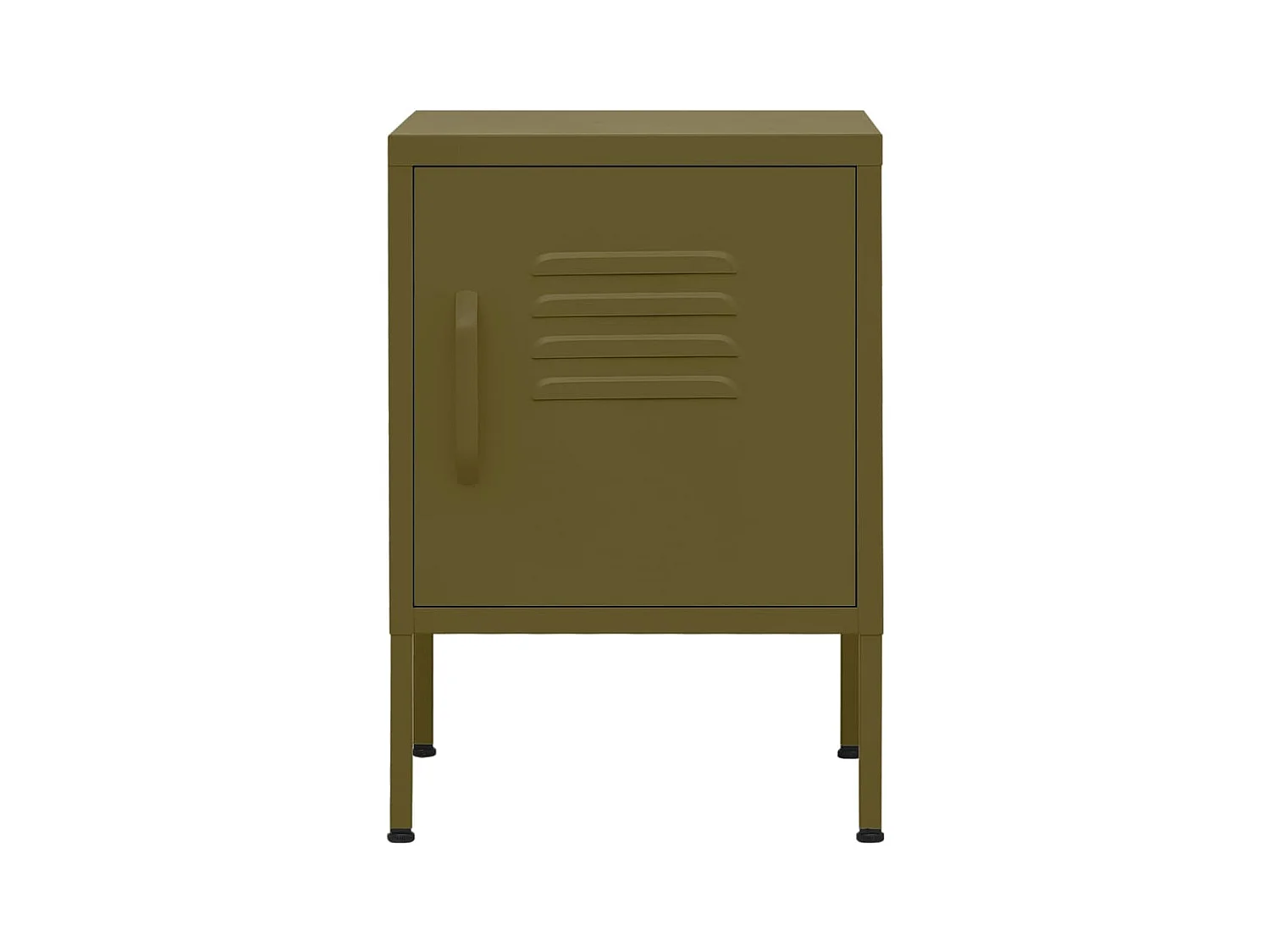 Table de chevet Vert olive 35x35x51 cm Acier
