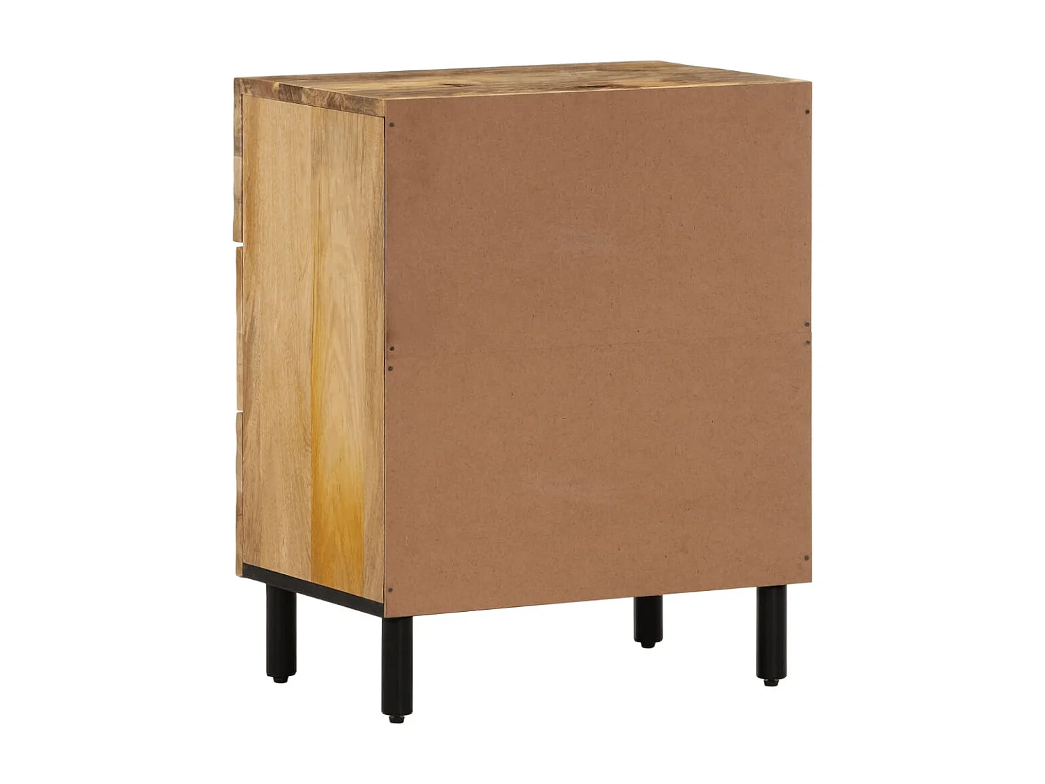 Mesita de noche madera maciza de mango 50x33x60 cm