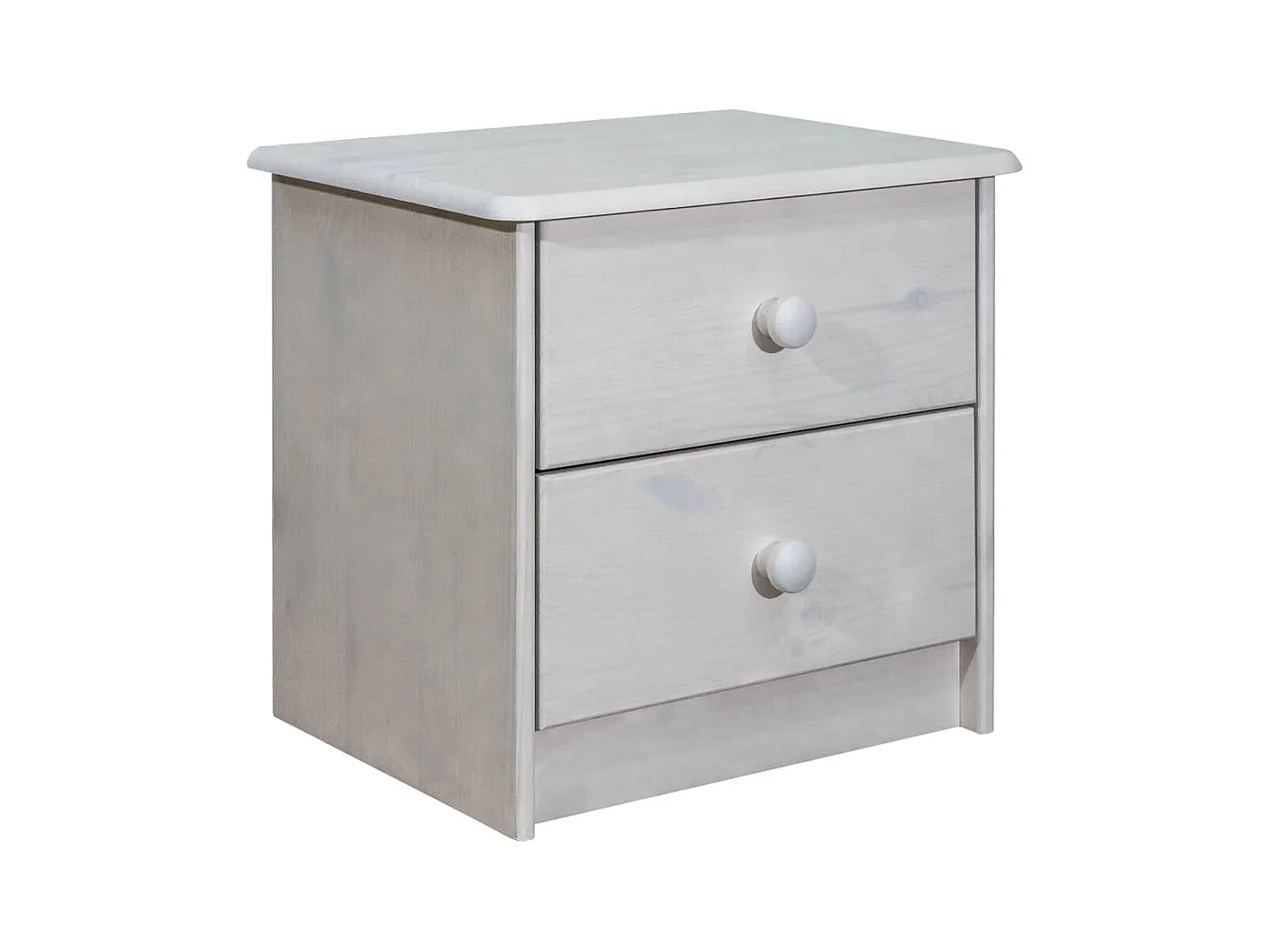 Mesita de noche de madera maciza de pino 43x34x40 cm
