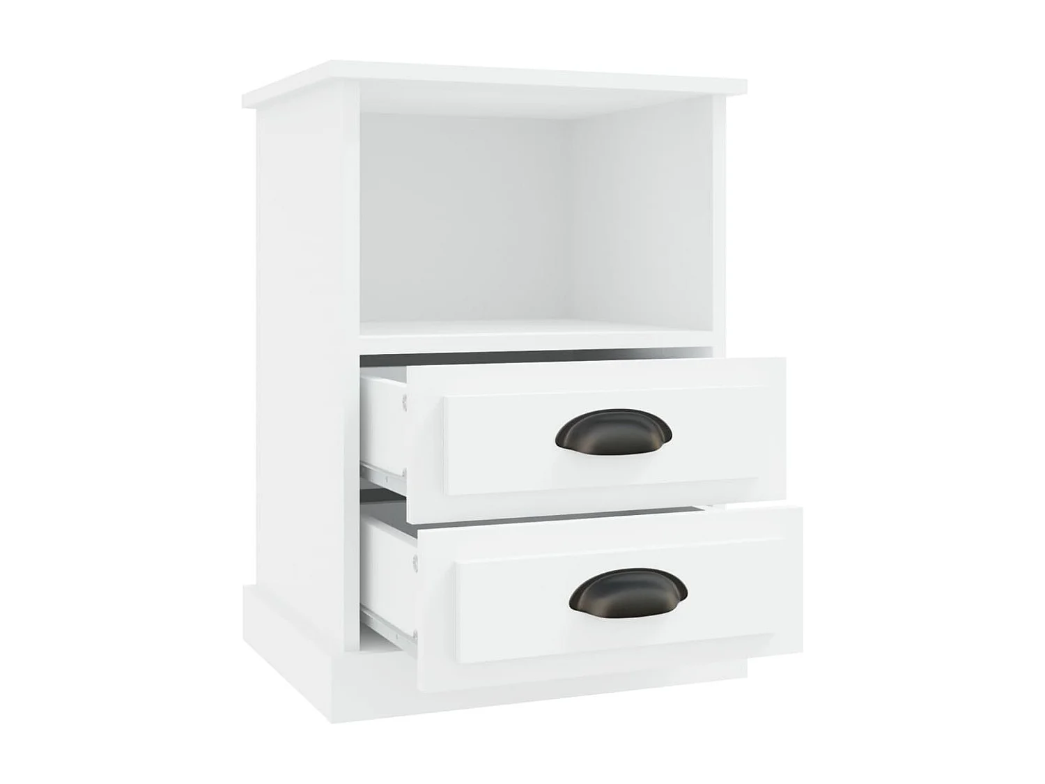 Table de chevet blanc 43x36x60 cm