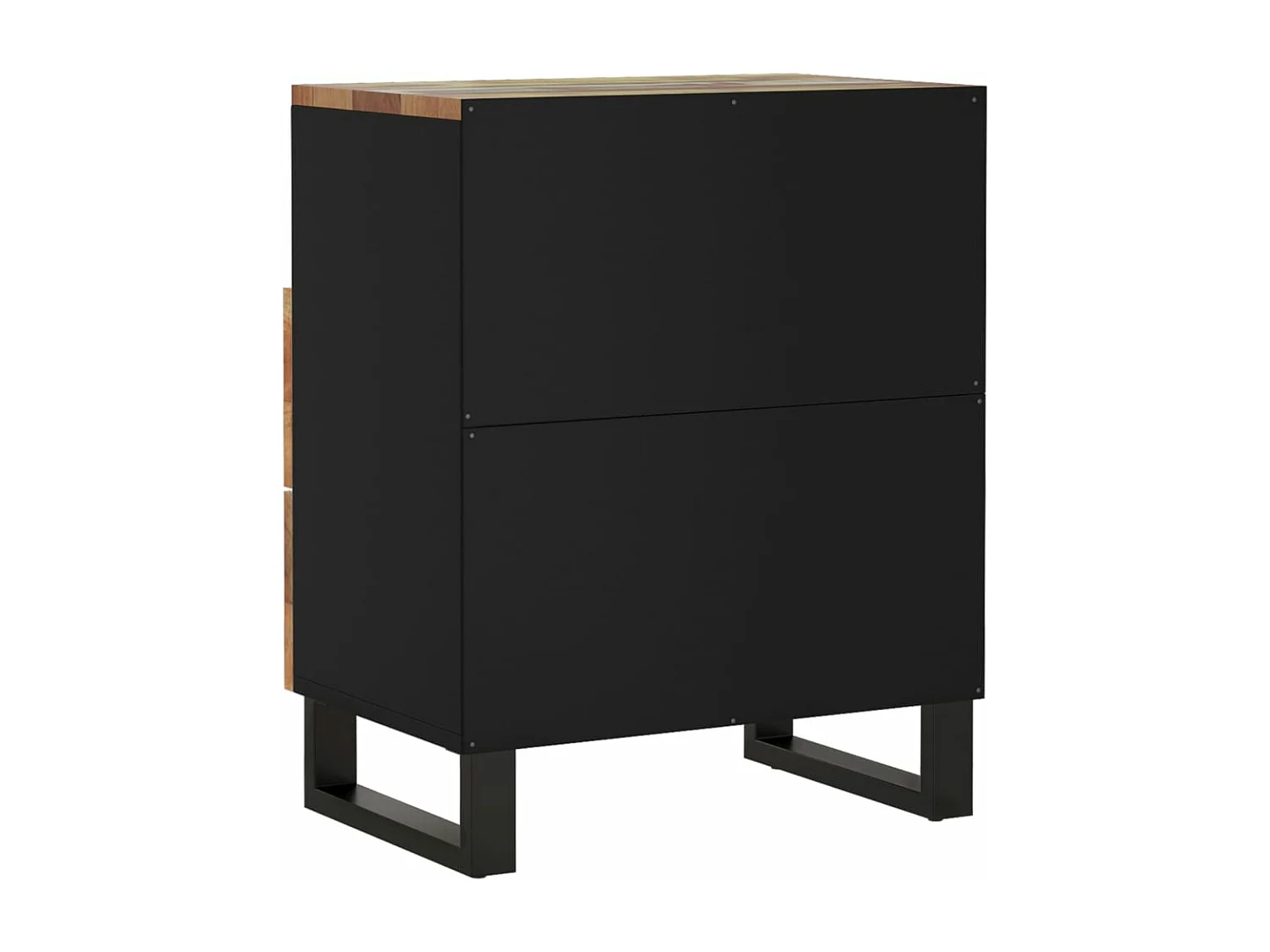 Mesita de noche madera reciclada y contrachapada 50x33x62 cm