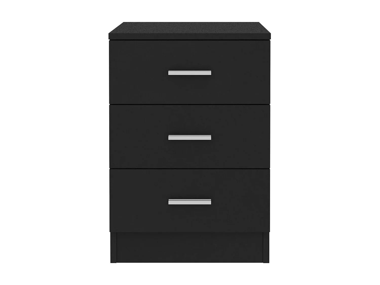 Nachtkastje 38x35x56 cm bewerkt hout zwart