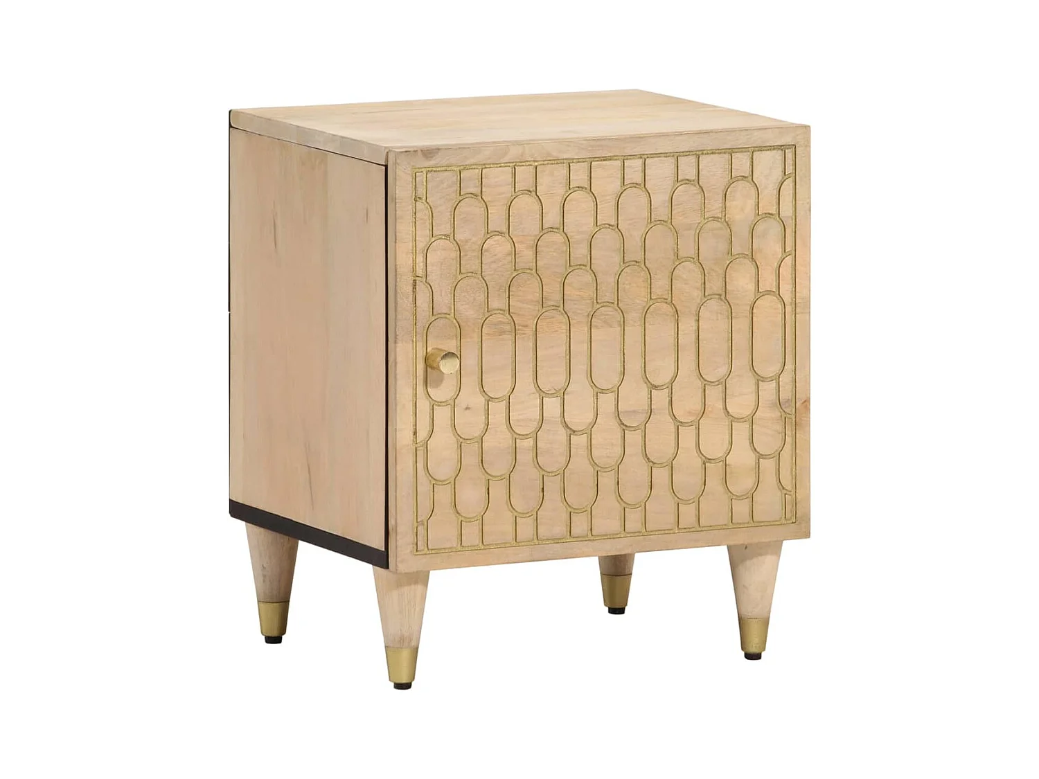 Table de chevet 40x33x46 cm Bois de manguier solide