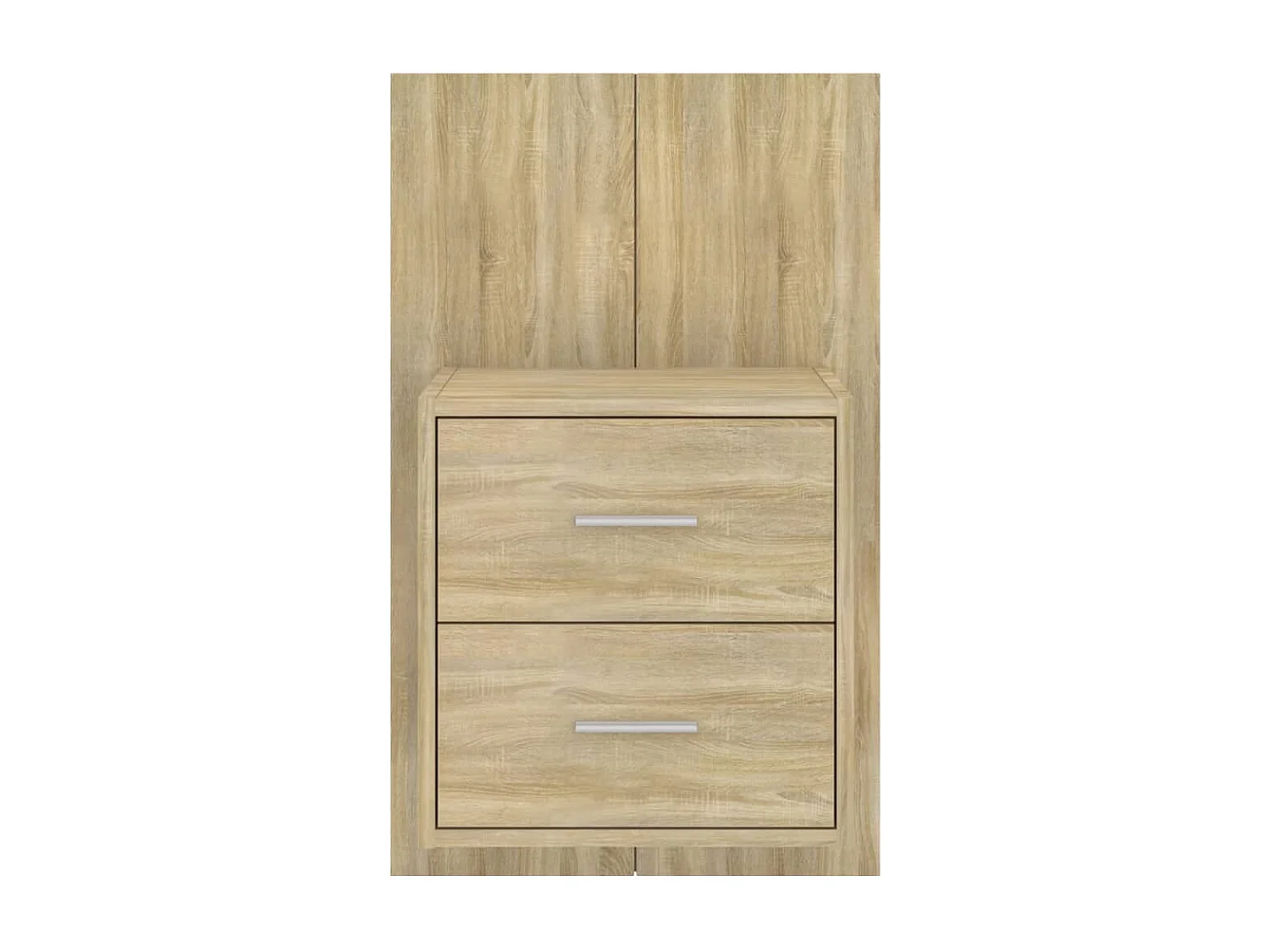 Mesita de noche de pared 2 unidades color roble Sonoma