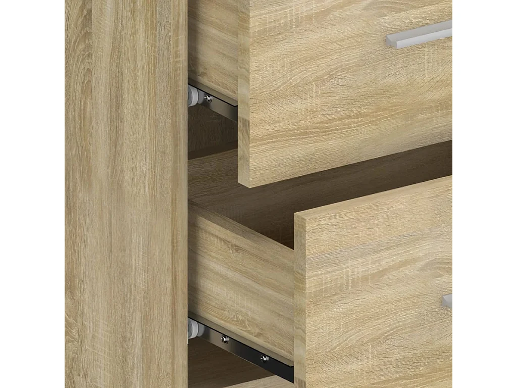 Mesita de noche de pared 2 unidades color roble Sonoma