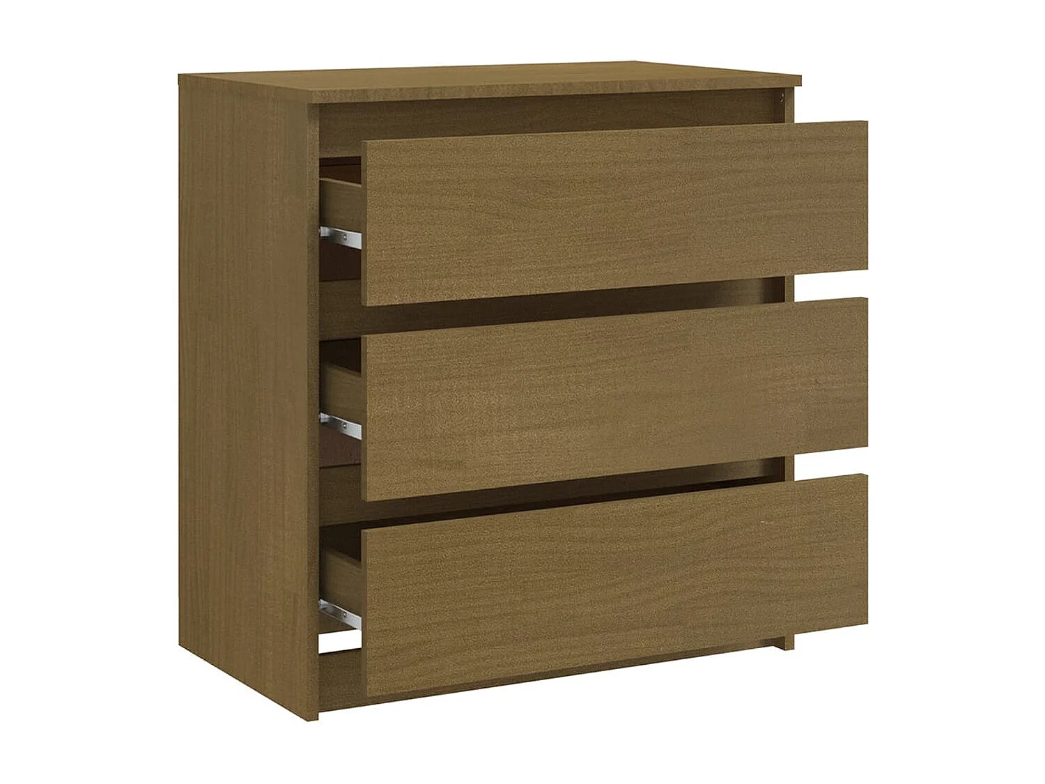 Mesa de cabeceira 60x36x64 cm pinho maciço castanho mel