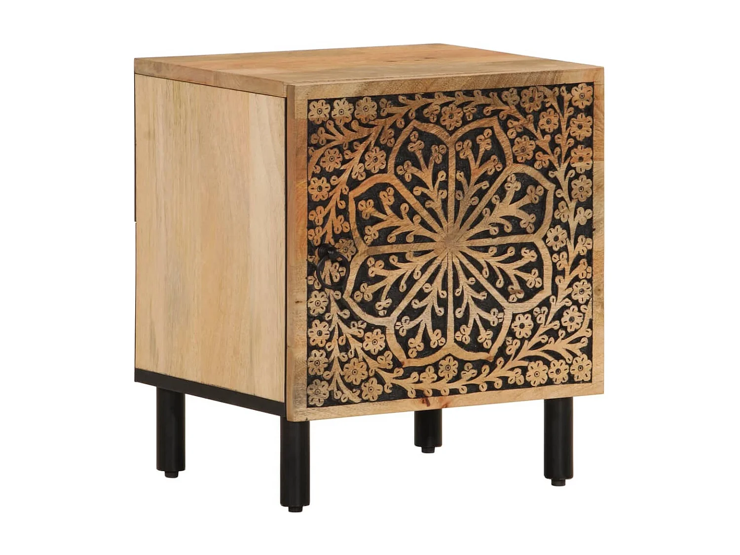 Nachtkastje 40x33x46 cm massief mangohout