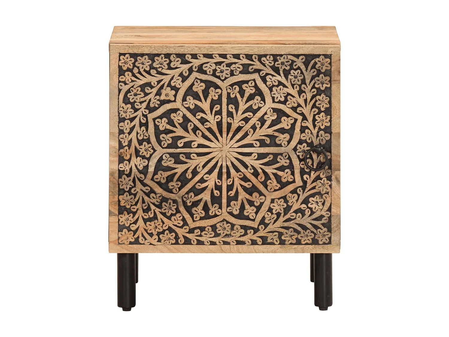 Nachtkastje 40x33x46 cm massief mangohout