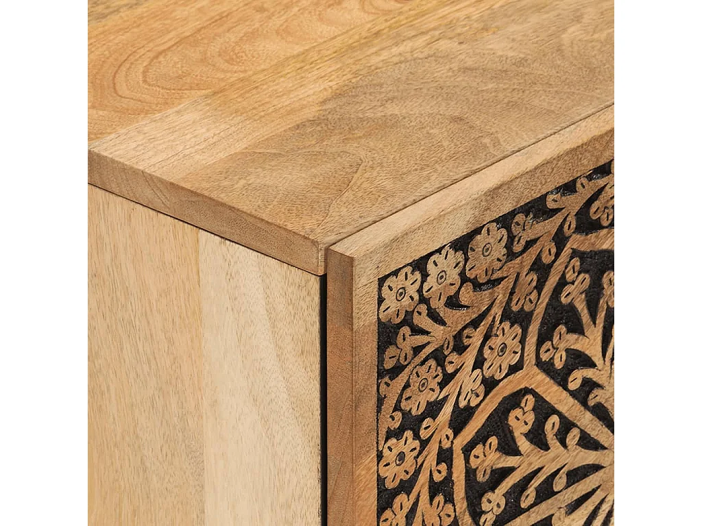 Nachtkastje 40x33x46 cm massief mangohout