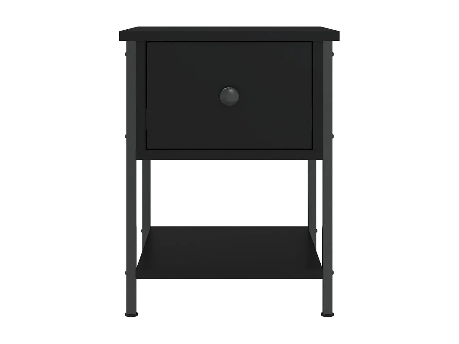 Mesa de cabeceira 34x35,5x45 cm derivados de madeira preto