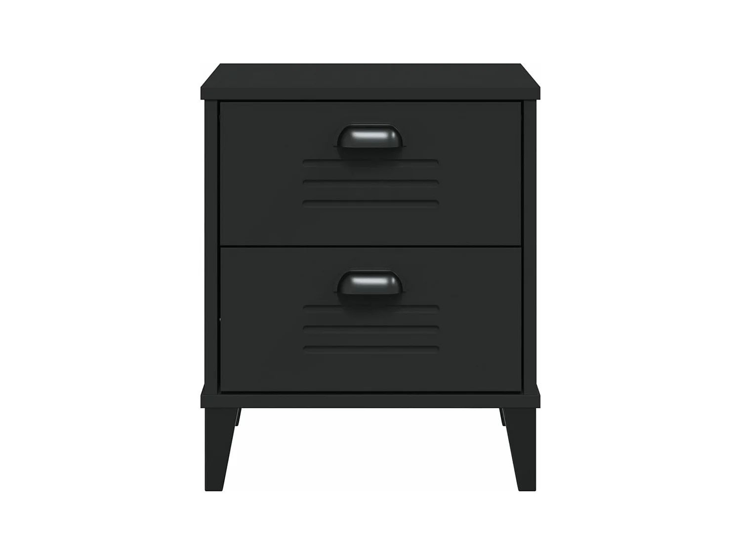 Table de chevet VIKEN noir bois de pin solide