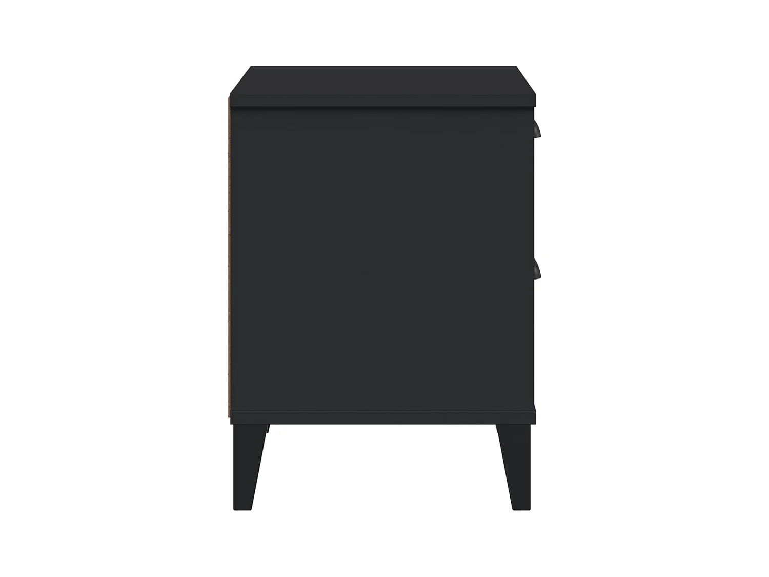Table de chevet VIKEN noir bois de pin solide
