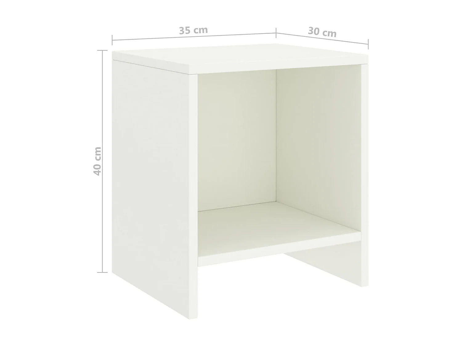 Tables de chevet 2 pièces Blanc 35x30x40 cm Bois de pin massif