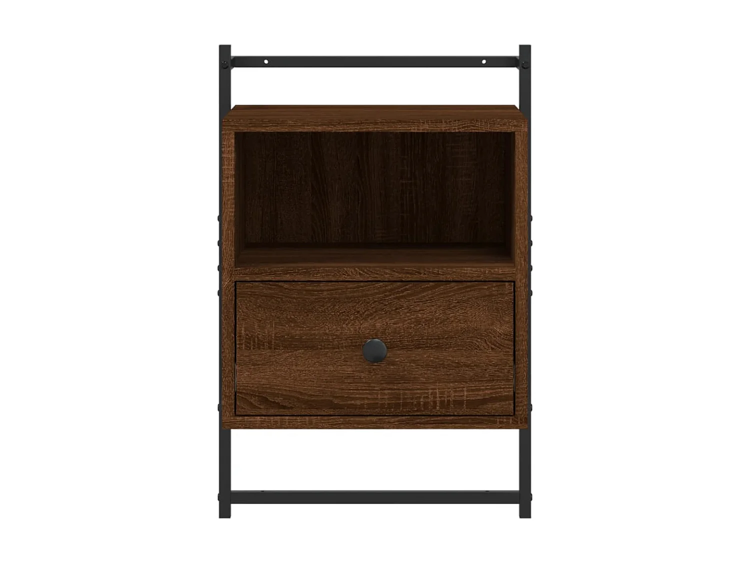 Mesita de noche de pared marrón roble 40x30x61 cm