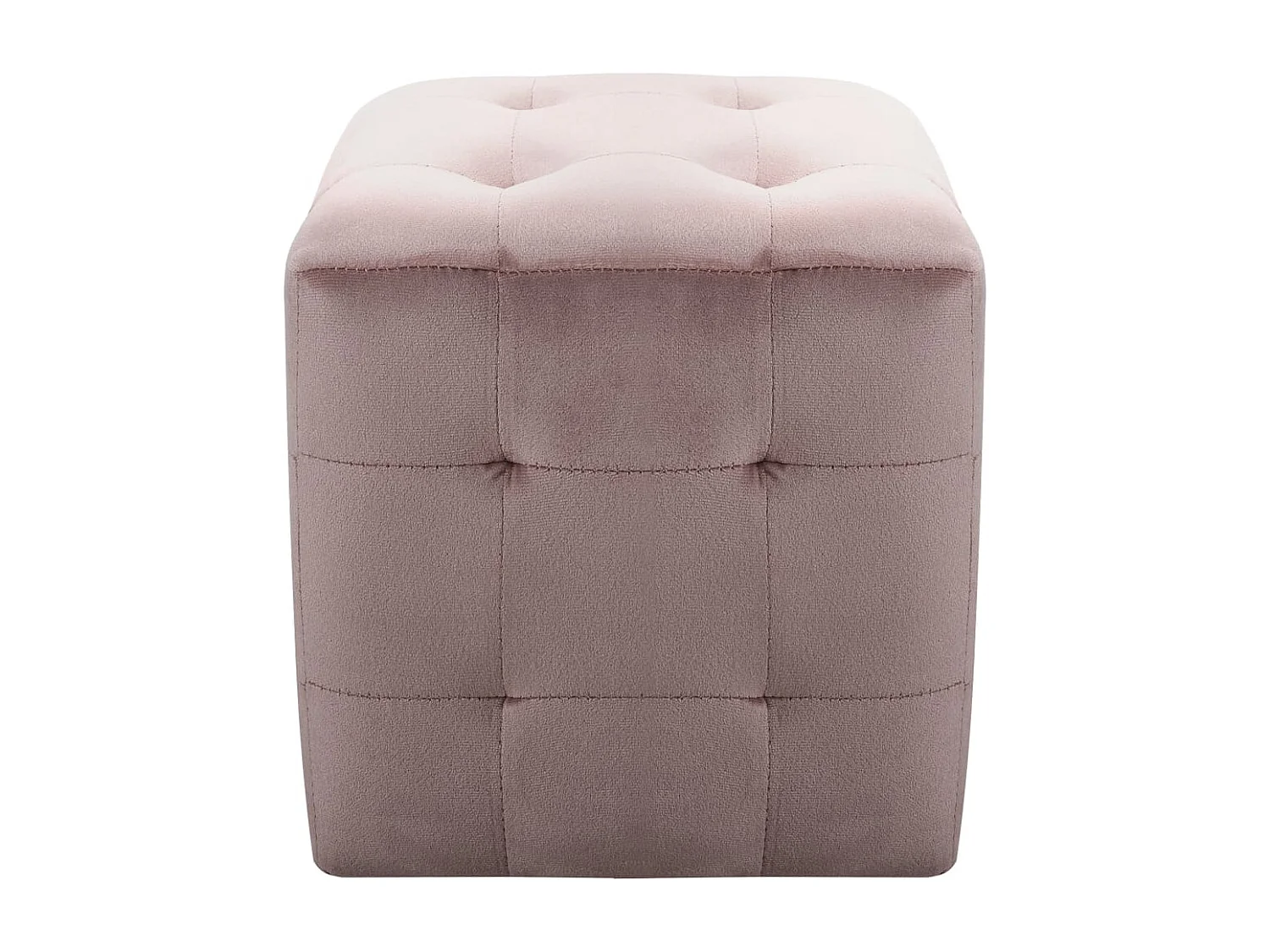 2 pièces Tables de chevet Rose 30x30x30 cm Tissu velours