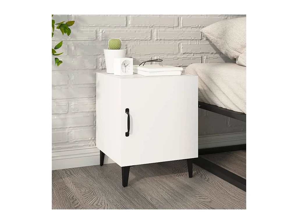 Table de chevet Blanc Bois d'ingénierie