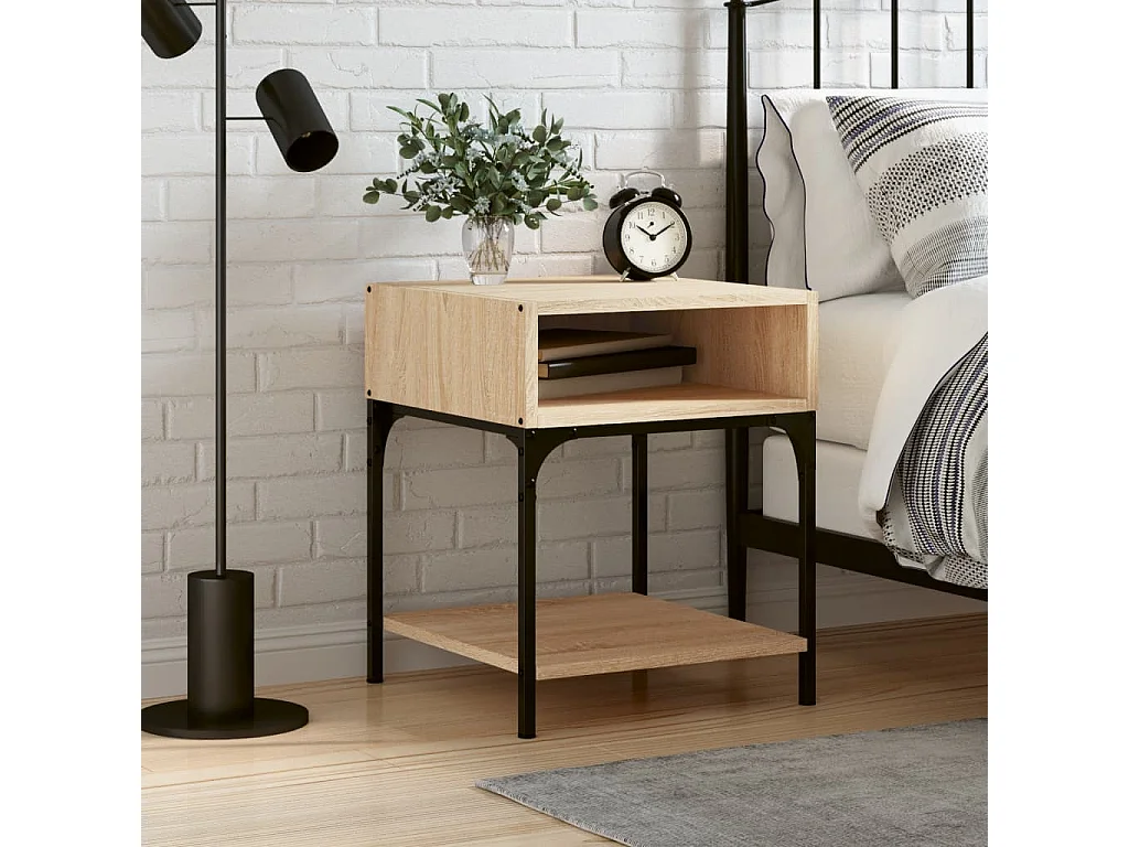 Table de chevet chêne sonoma 40x41x50 cm bois d'ingénierie