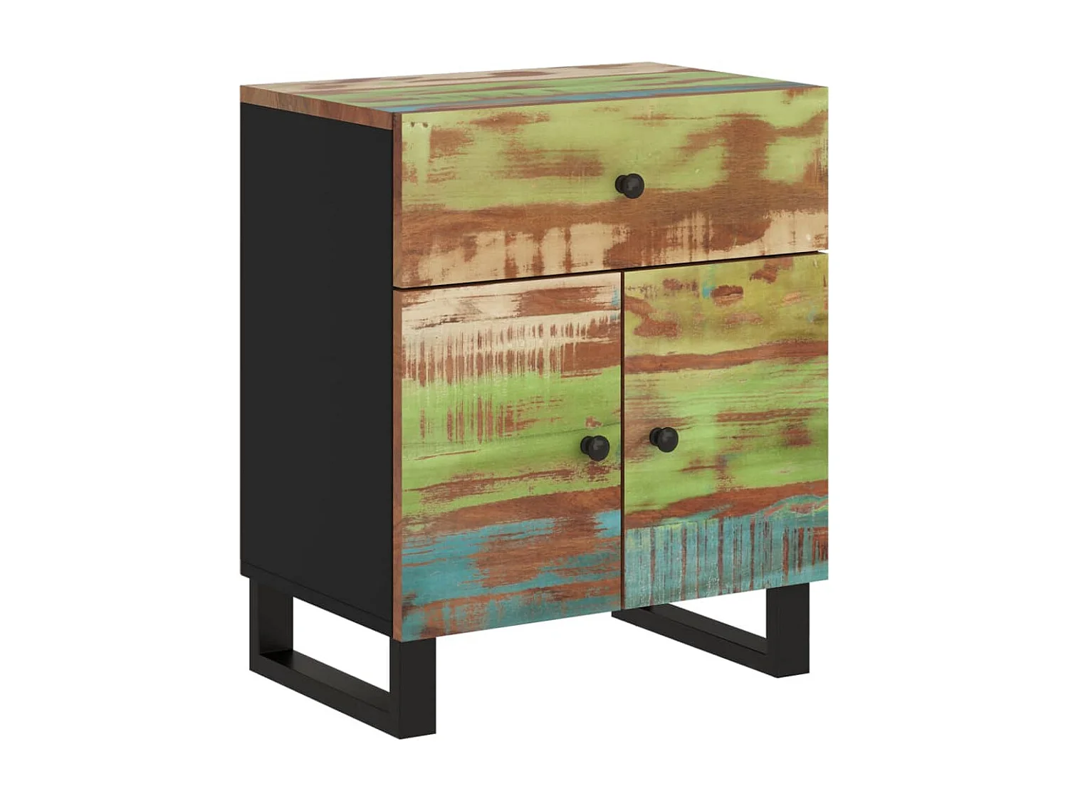 Table de chevet 50x33x60cm Bois de récupération et d'ingénierie