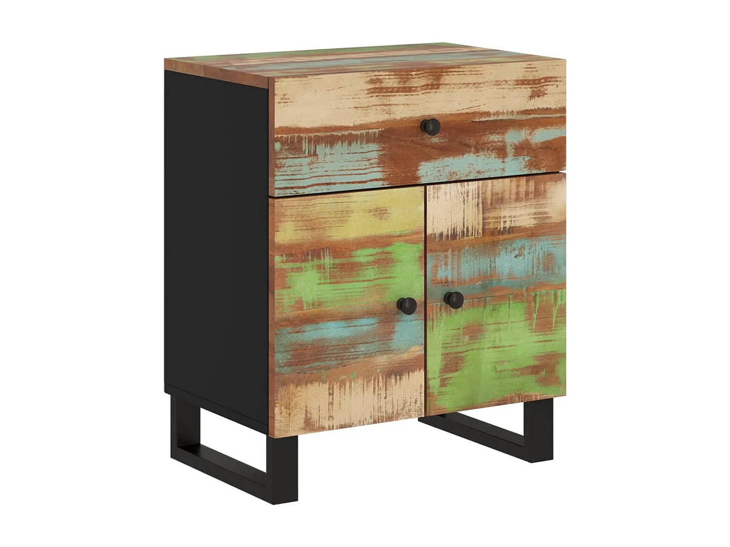 Table de chevet 50x33x60cm Bois de récupération et d'ingénierie