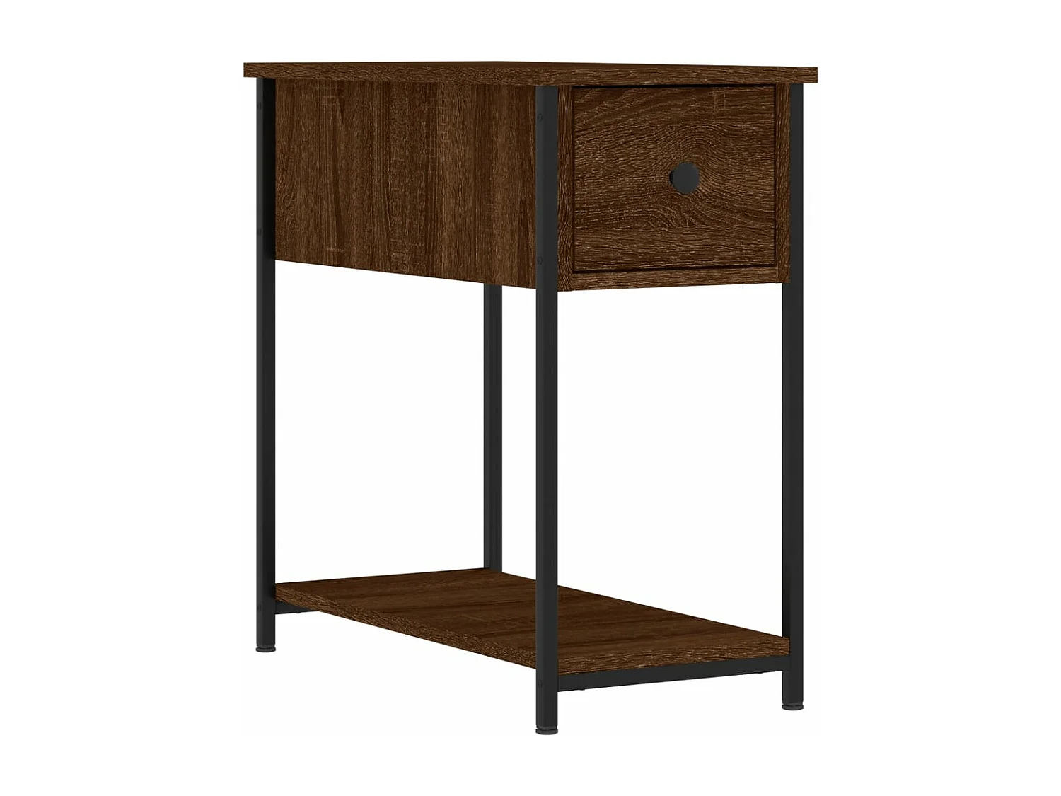 Table de chevet chêne marron 30x60x60 cm bois d'ingénierie